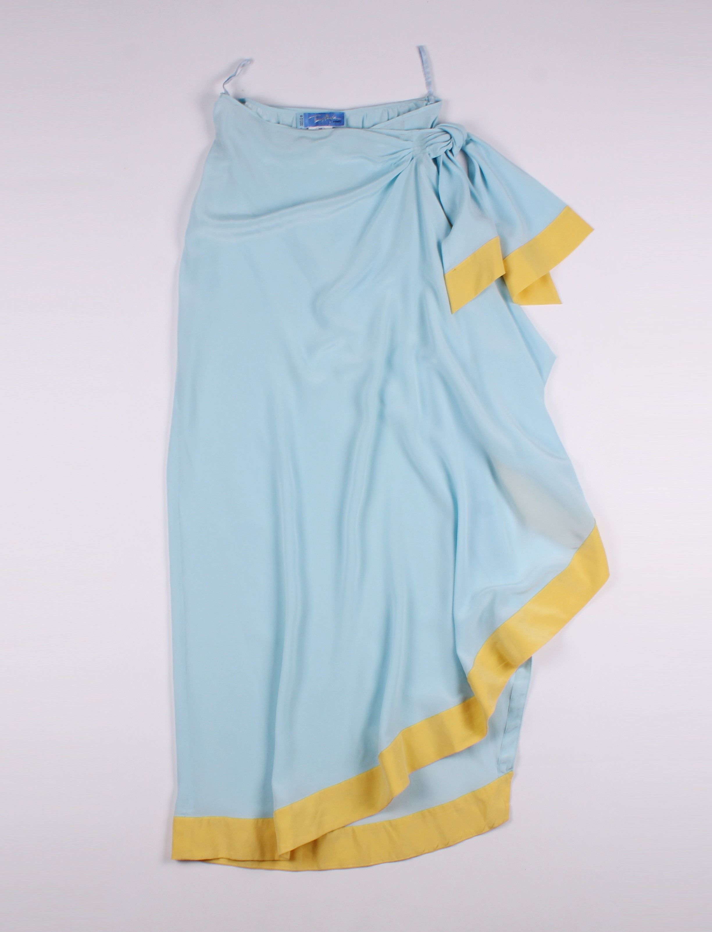 Thierry Mugler Vintage Rare SS00 Runway Thierry Mugler Wrap Silk Skirt Size 26" / US 2 / IT 38 - 1 Thumbnail