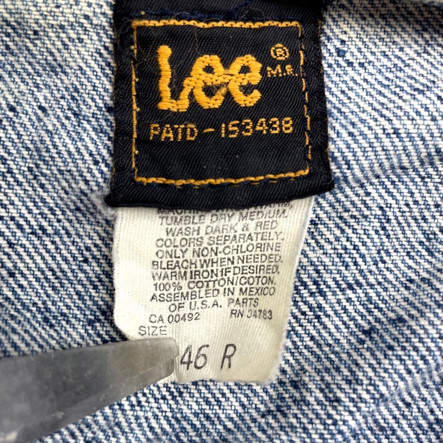 Lee VINTAGE Lee Men’s Denim Trucker Jean Jacket Blue 46R Size US 30 / EU 46 - 3 Thumbnail