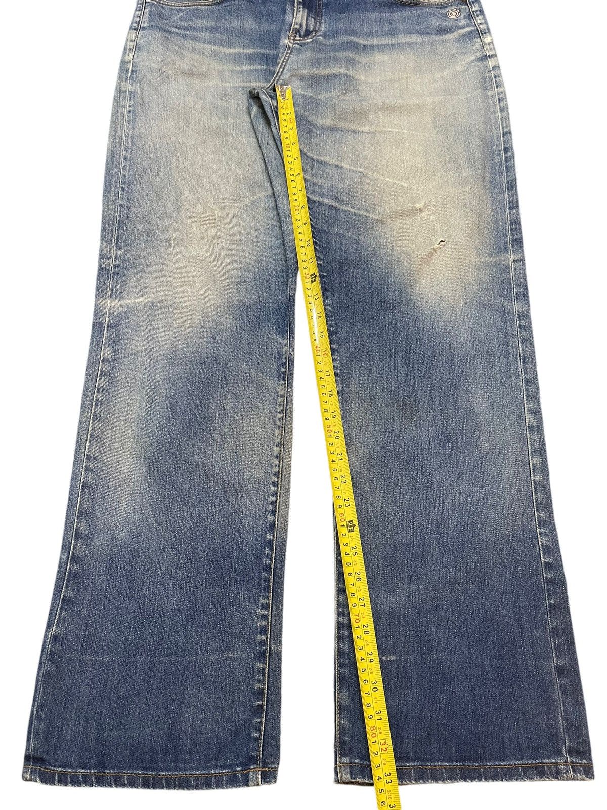 Element Vintage 90s Elements Skateboard Faded Wash Wide Leg Baggy Size US 37 - 13 Thumbnail