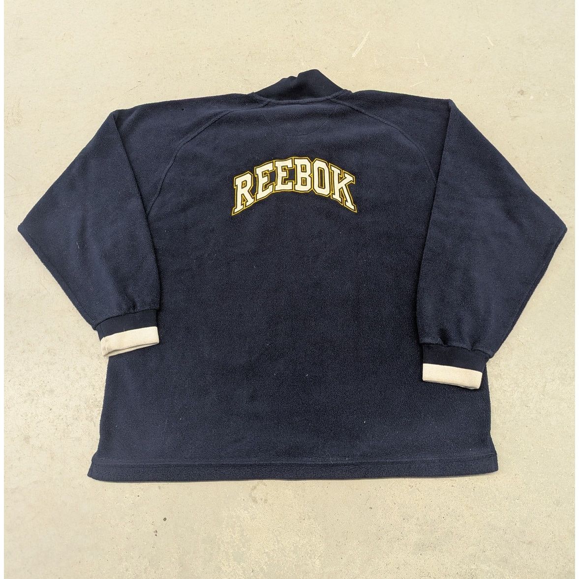 Reebok × Vintage Vintage 90s Reebok spell out fleece sweater Size US XL / EU 56 / 4 - 1 Thumbnail