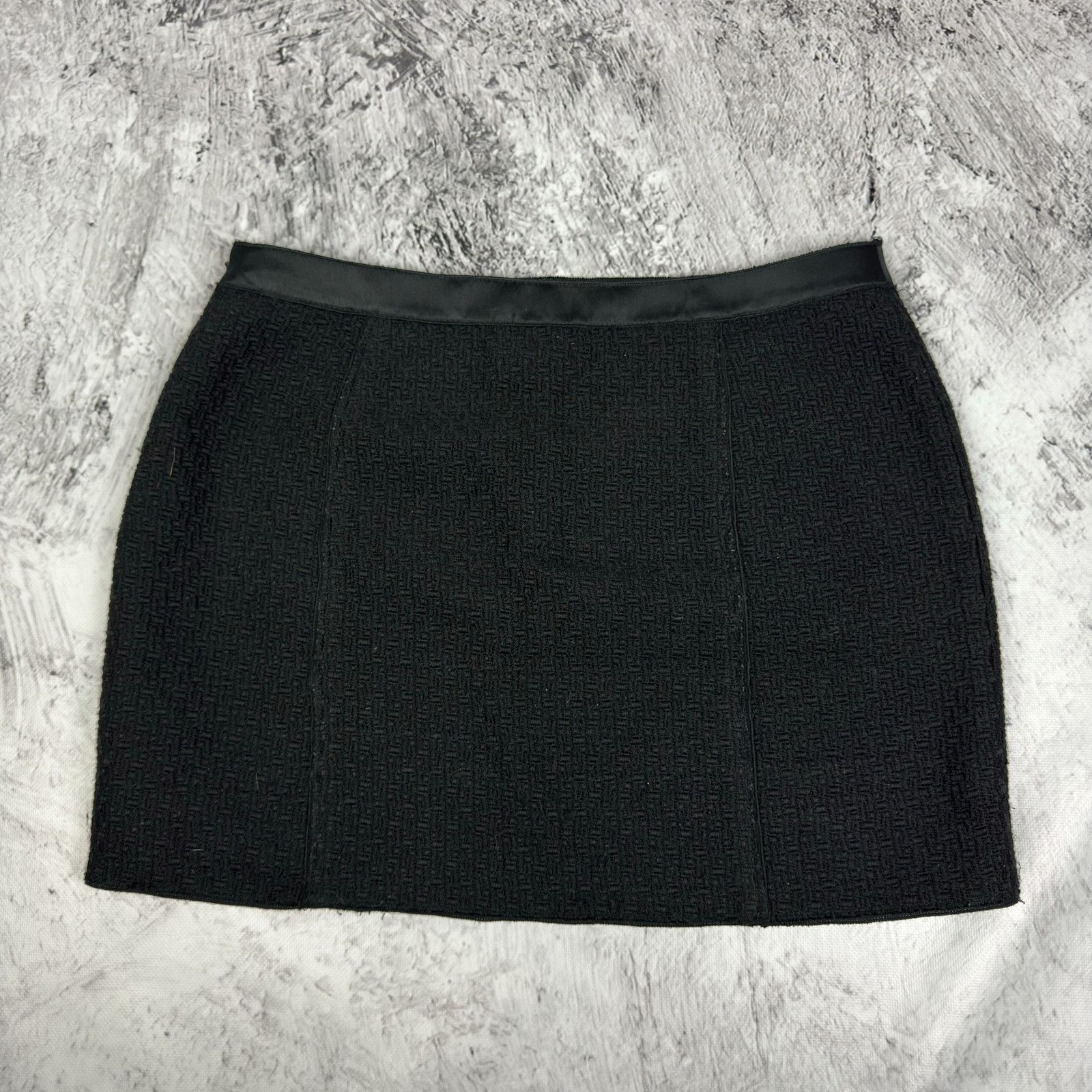 Dolce & Gabbana Dolce & Gabbana Womens Black Wool Cotton Side Zip Mini Skirt Size 32" / US 10 / IT 46 - 7 Thumbnail