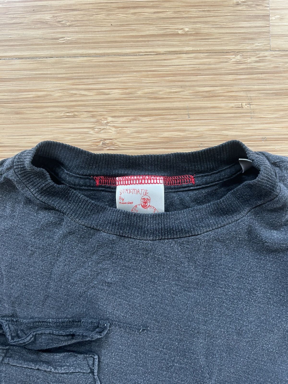 Yuremane Yuremane Faded Black Slub Baby Tee Size US S / EU 44-46 / 1 - 3 Thumbnail