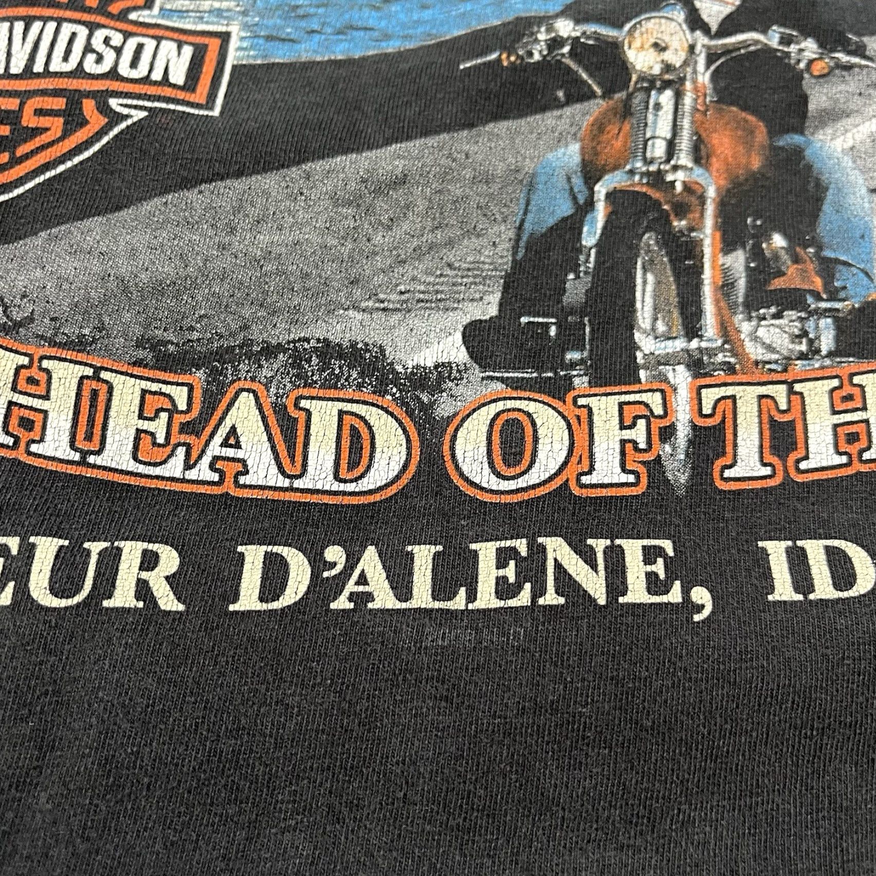 Harley Davidson VINTAGE Harley-Davidson T-Shirt Men XL Black Motorcycle Biker 90s Outdoor Size US XL / EU 56 / 4 - 4 Thumbnail