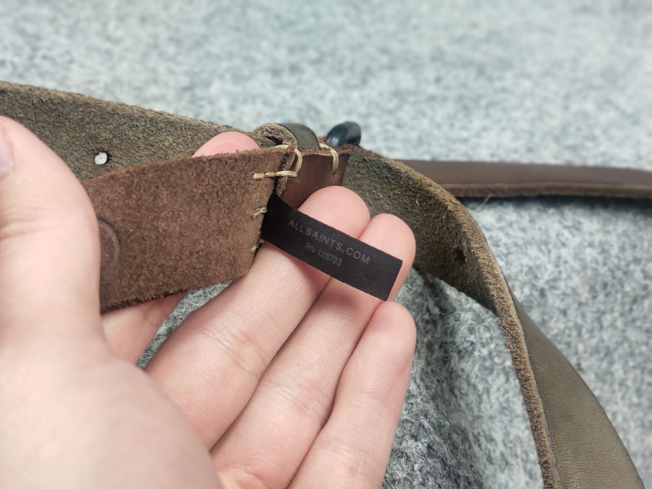Allsaints Allsaints Spitalfields Vintage two-piece leather belt buckle Size ONE SIZE - 11 Thumbnail