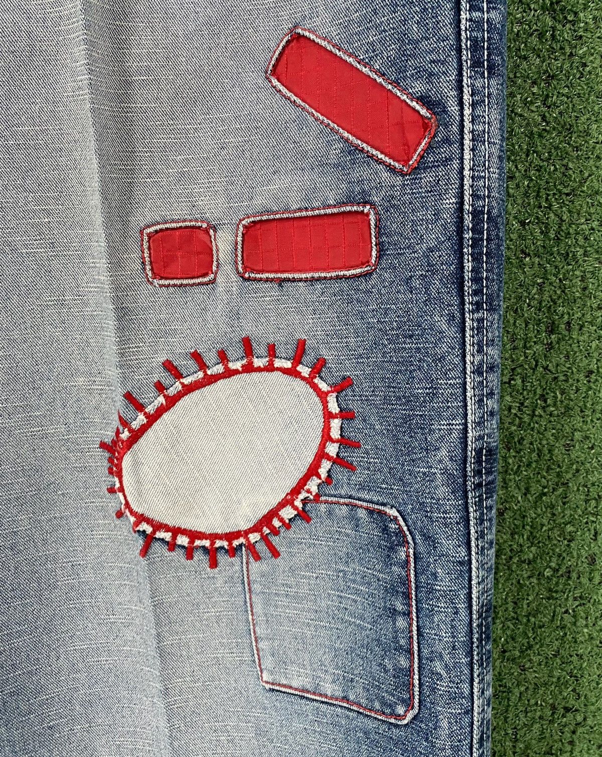 Clench 90’s Clench Jeans Co Patchwork Baggy Jeans 34”x 31” Size US 34 / EU 50 - 3 Thumbnail