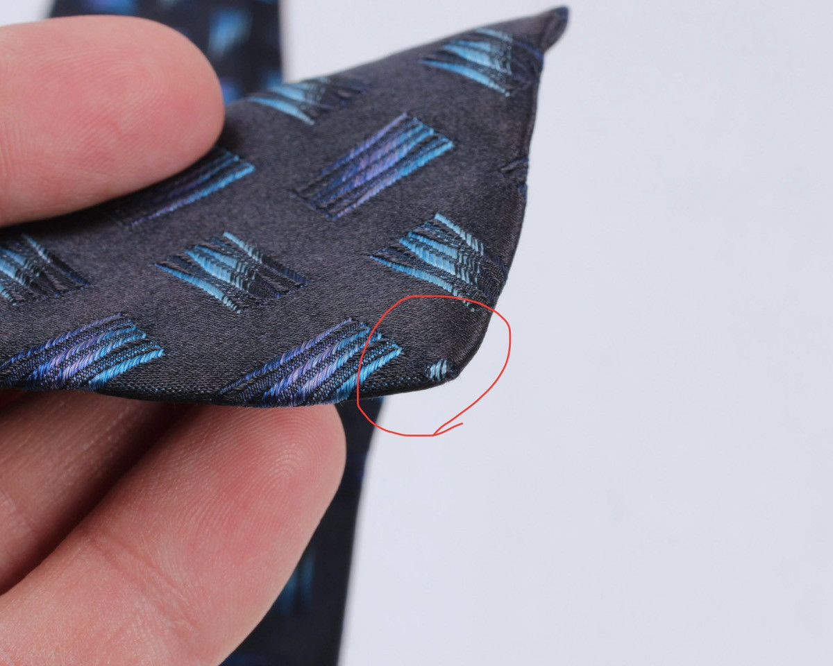 Designer × Missoni × Vintage MISSONI Cravatte Vintage Blue Geometric Silk Tie Size ONE SIZE - 13 Thumbnail