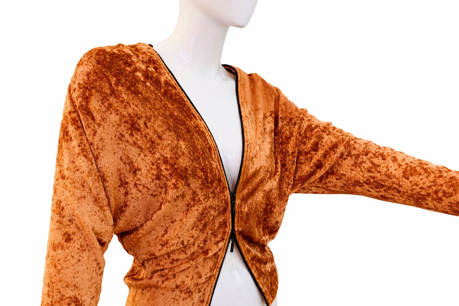 plein sud Plein Sud Velvet Zip Zipper Open Back French Designer Top Size M / US 6-8 / IT 42-44 - 7 Thumbnail