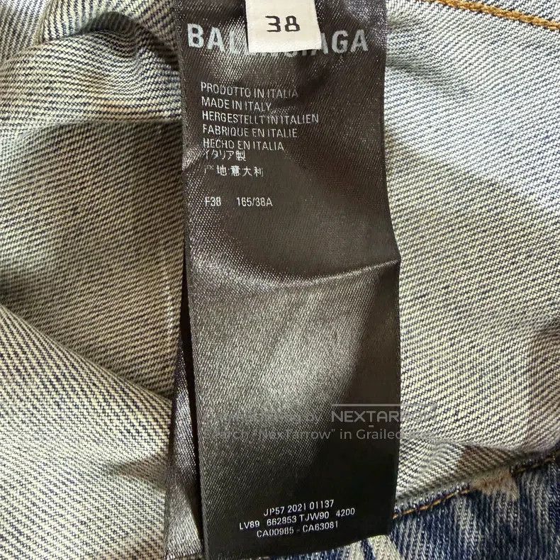 Balenciaga Balenciaga Letter Logo Printed Denim Jacket Size XS / US 0-2 / IT 36-38 - 8 Thumbnail