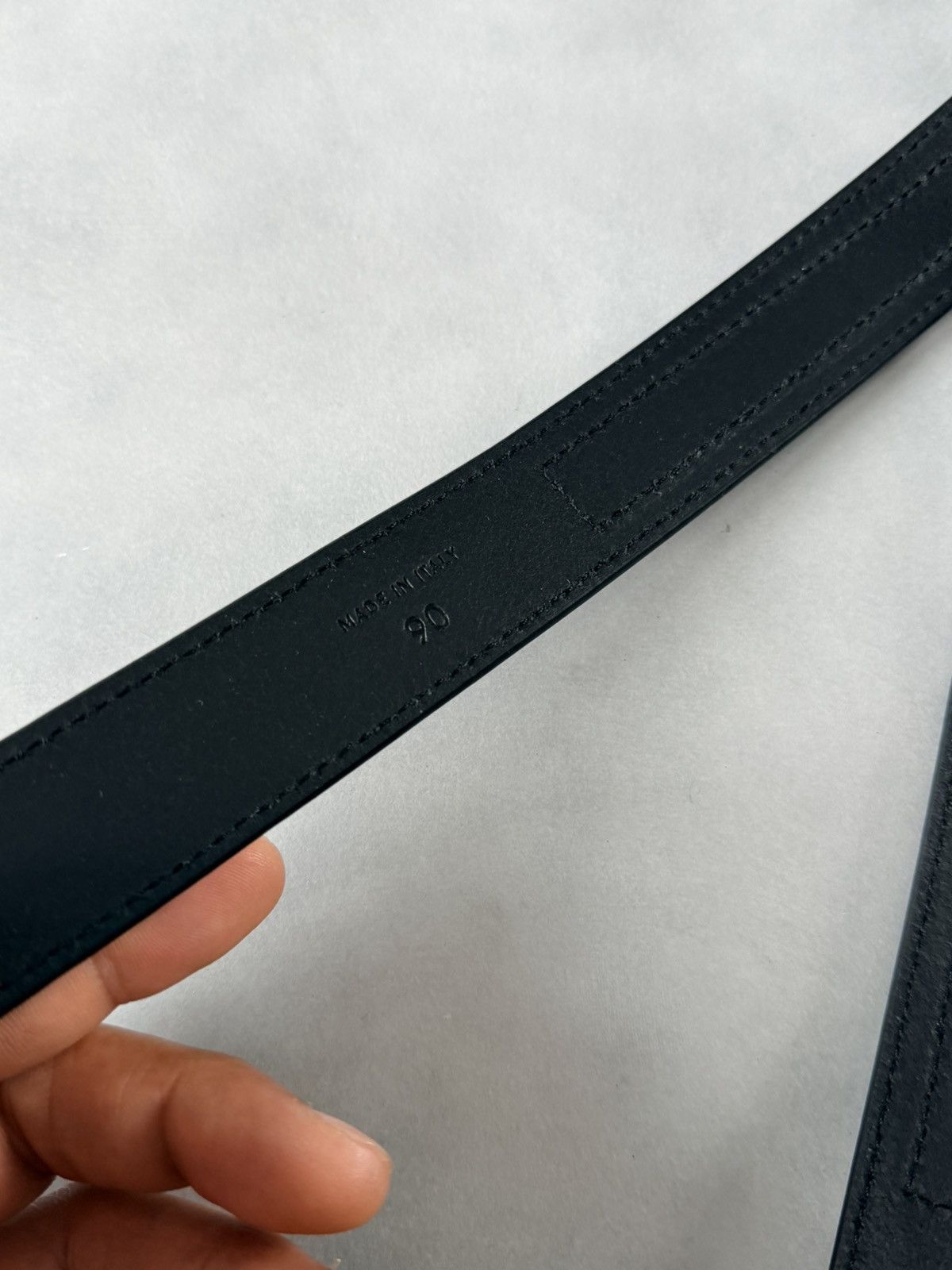 Lemaire Lemaire 3cm Full-Grain Leather Belt Black Size EU 90 Size ONE SIZE - 4 Thumbnail