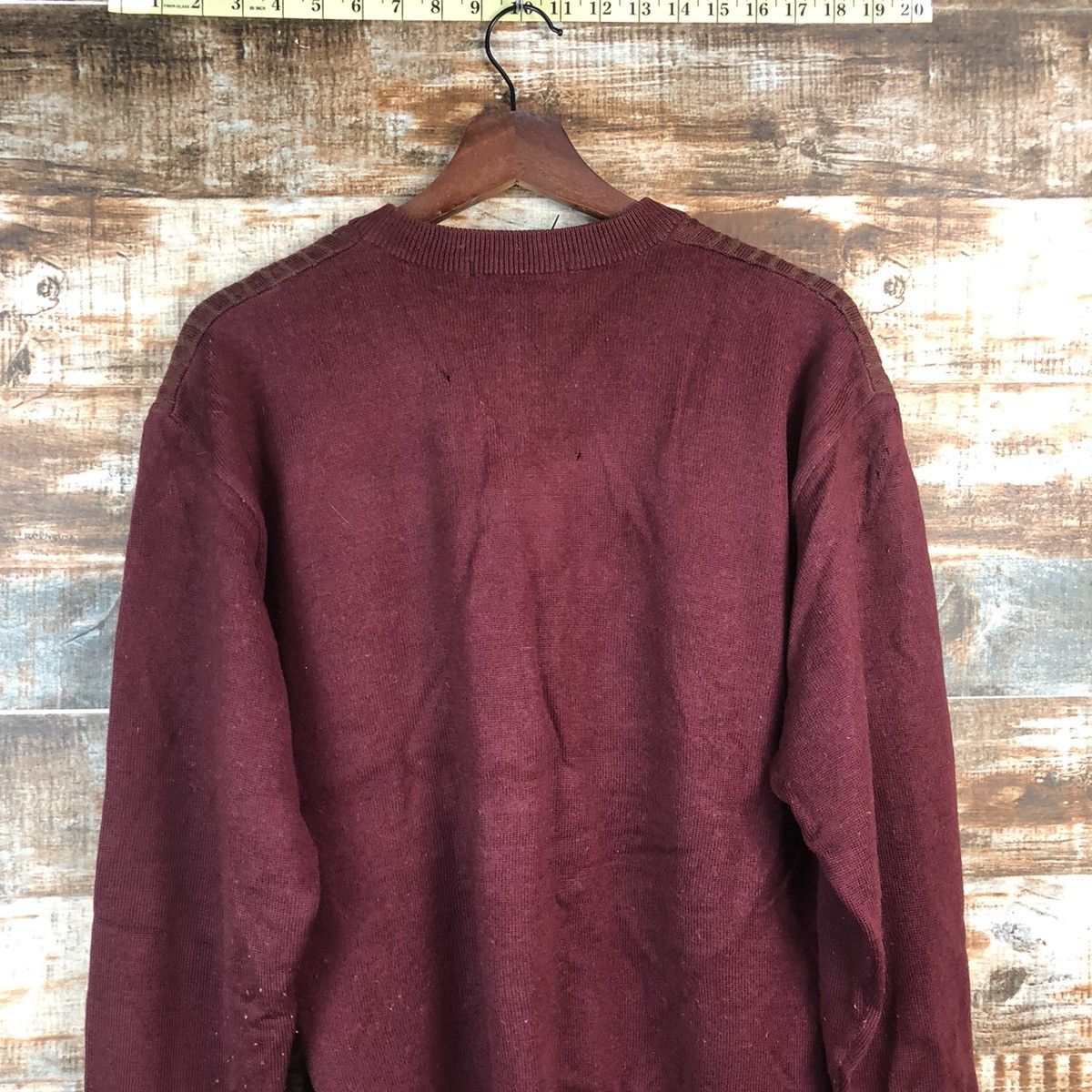 Homespun Knitwear × Japanese Brand DL Golden Bear Maroon Knitwear #C502 Size US L / EU 52-54 / 3 - 13 Thumbnail
