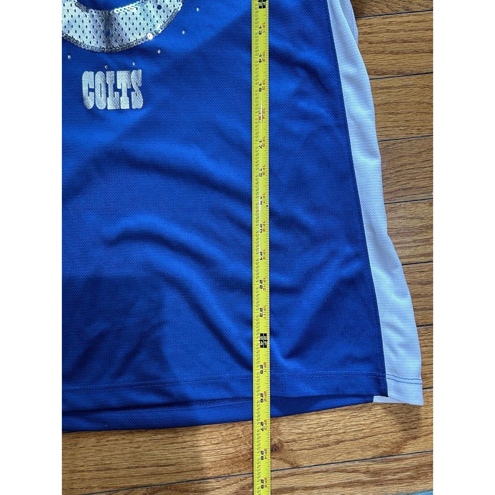 Majestic Majestic Fan Fashion Women XL Colts Sequin Blue White Jersey Size US XL / EU 56 / 4 - 2 Thumbnail