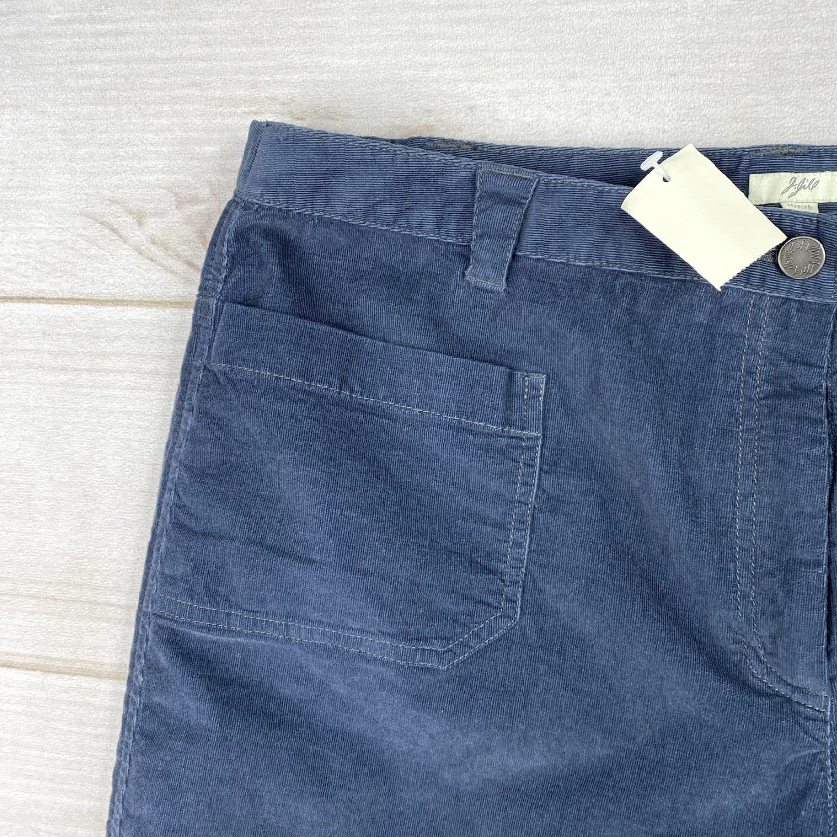 J. Jill J. Jill Pant Blue 16W Wide-Leg Cropped Corduroy NWT Womens Pants Size 38" / US 16 / IT 52 - 2 Thumbnail