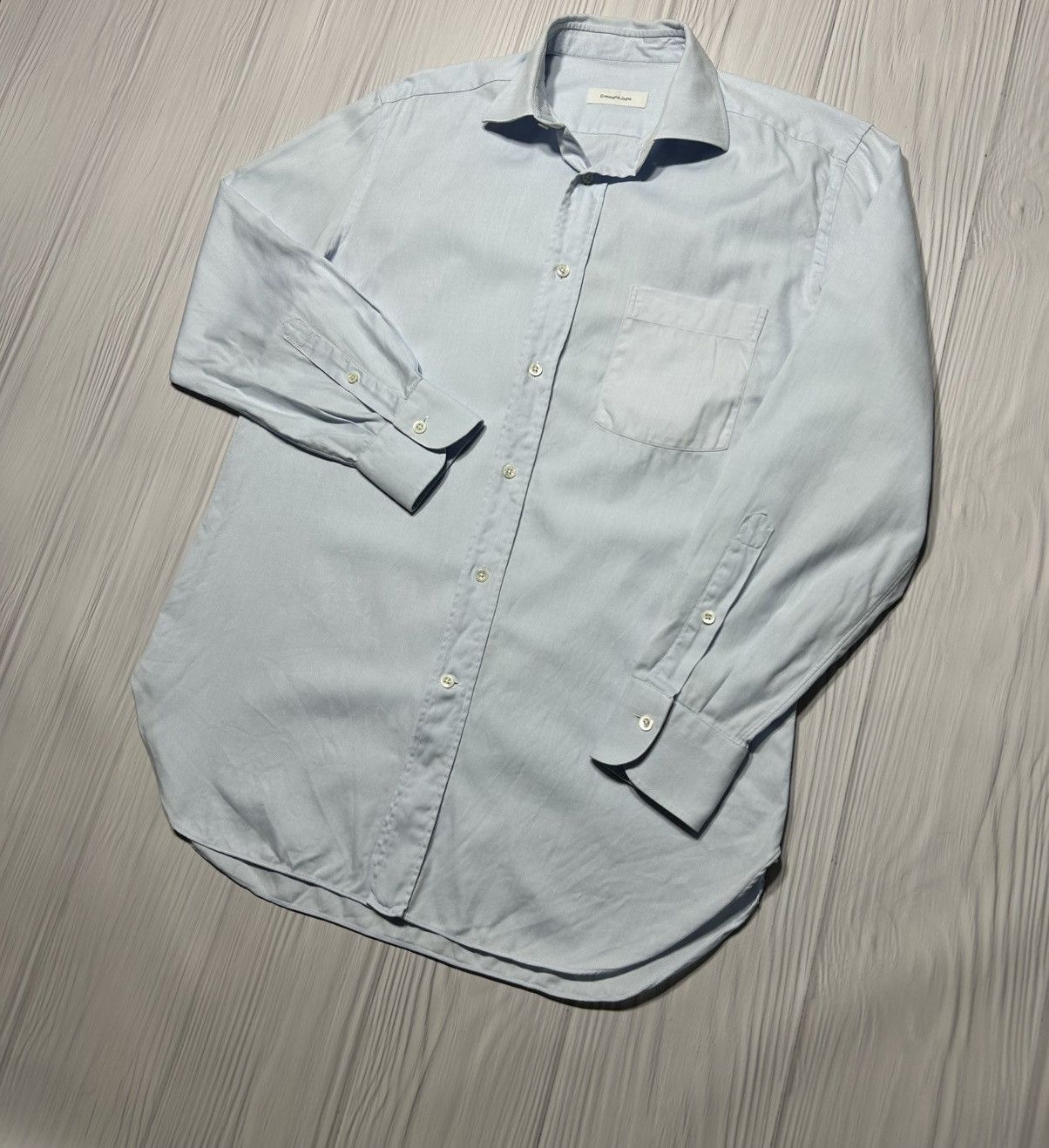 Ermenegildo Zegna Ermenegildo Zegna Button Ups Shirt Size 40 15 3/4 Size US L / EU 52-54 / 3 - 2 Thumbnail