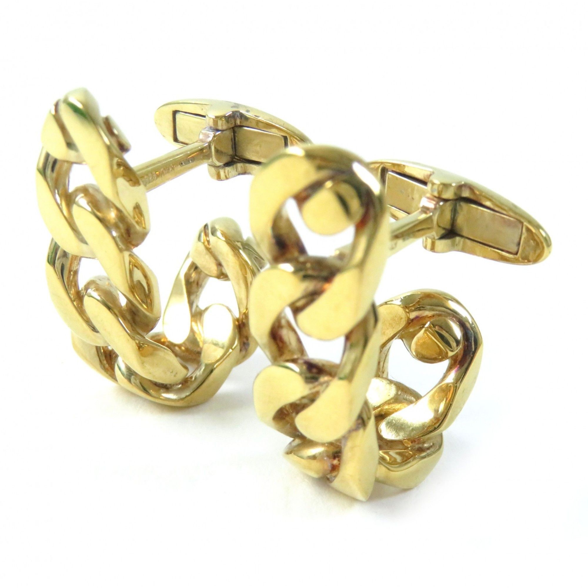 Bottega Veneta BOTTEGA VENETA 574957 AG925 Gold Chain Cufflinks with Dust Bag, Made in Italy, Weight 2.0g, Men's Accessories Size ONE SIZE - 1 Thumbnail