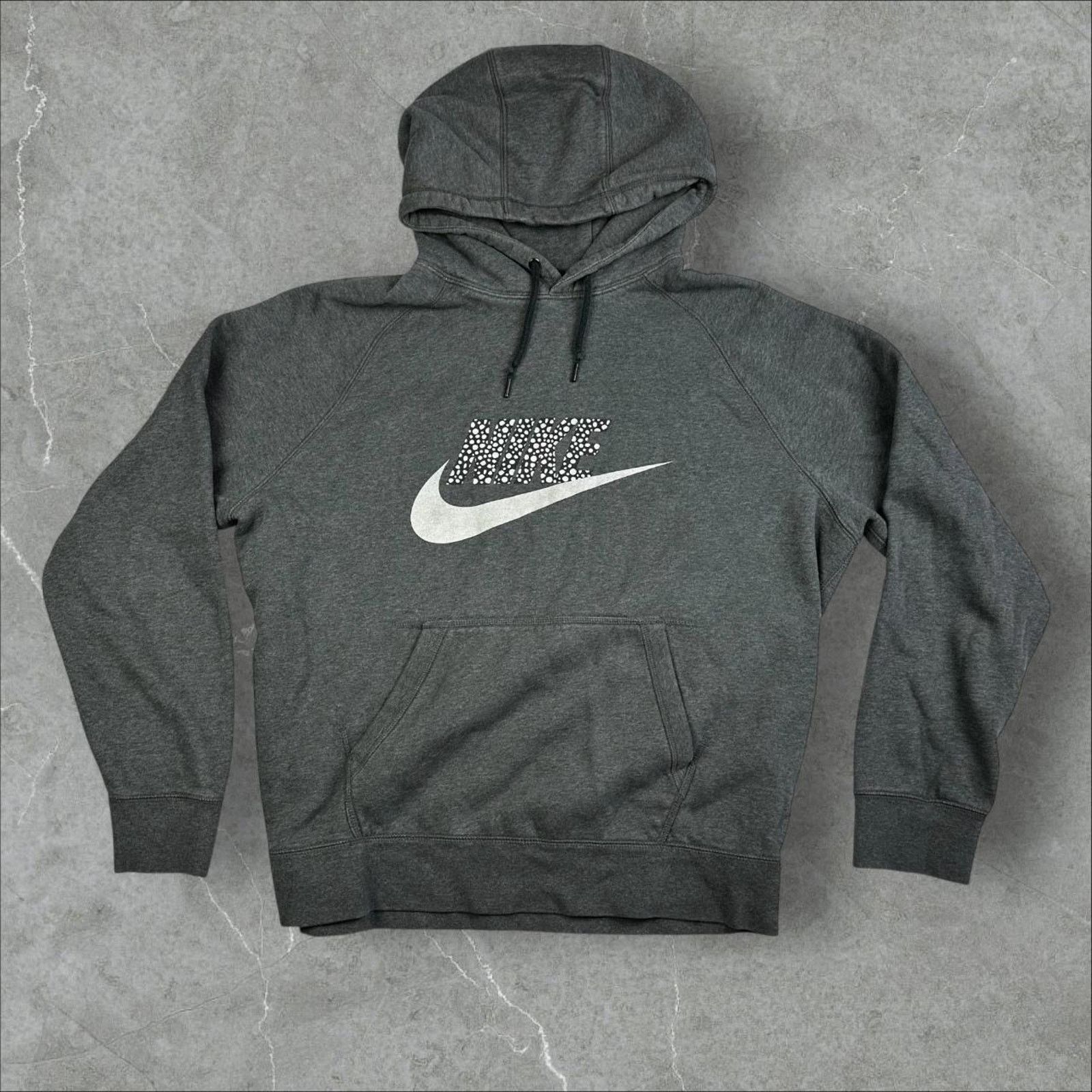 Nike Nike Polka Dot Swoosh Hoodie Grey Size US XL / EU 56 / 4 - 1 Thumbnail