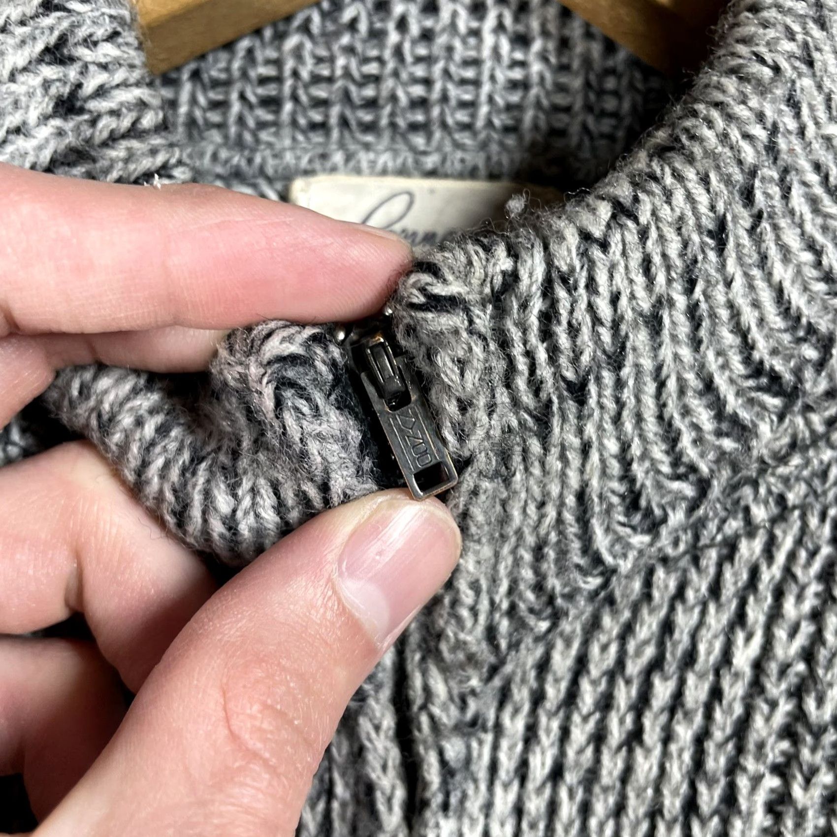 JCPenney VINTAGE Penneys Salt & Pepper Knit Sweater Cardigan Rockabilly Size M Gray 1950s Mens Size M / US 6-8 / IT 42-44 - 5 Thumbnail