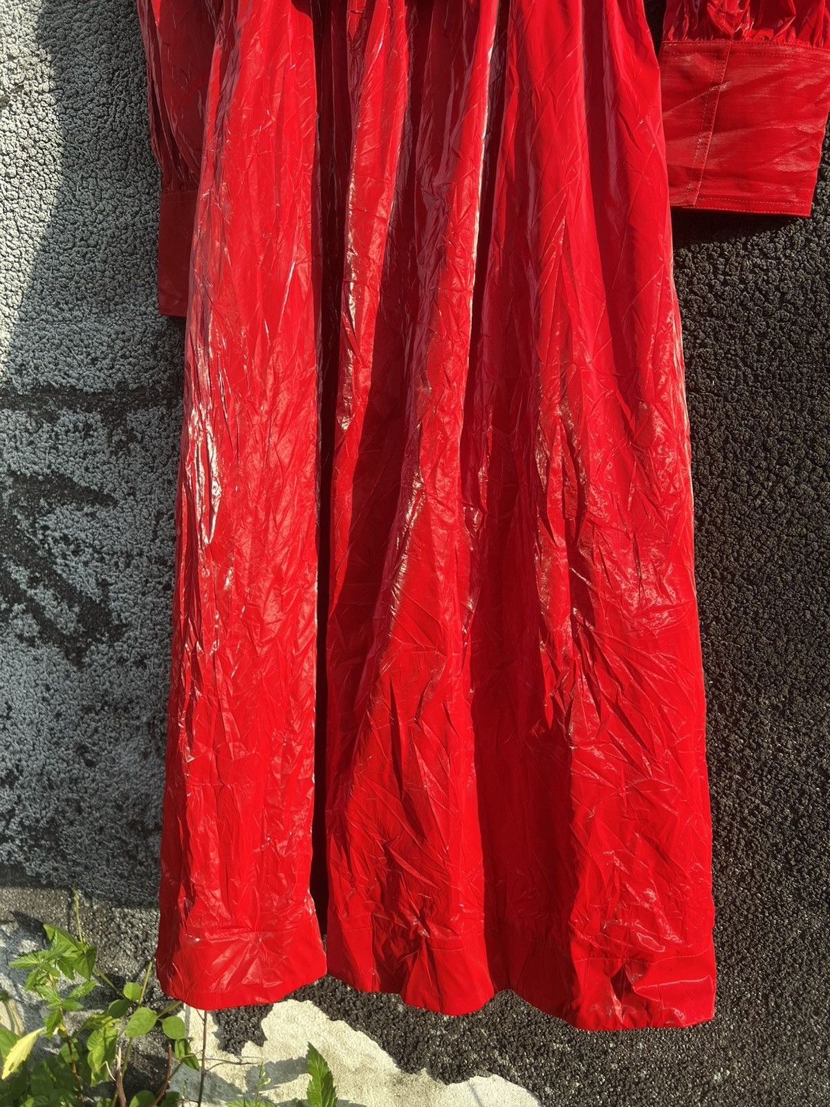 Mugler Belted Glossy Red Trench Coat Size XS / US 0-2 / IT 36-38 - 10 Thumbnail