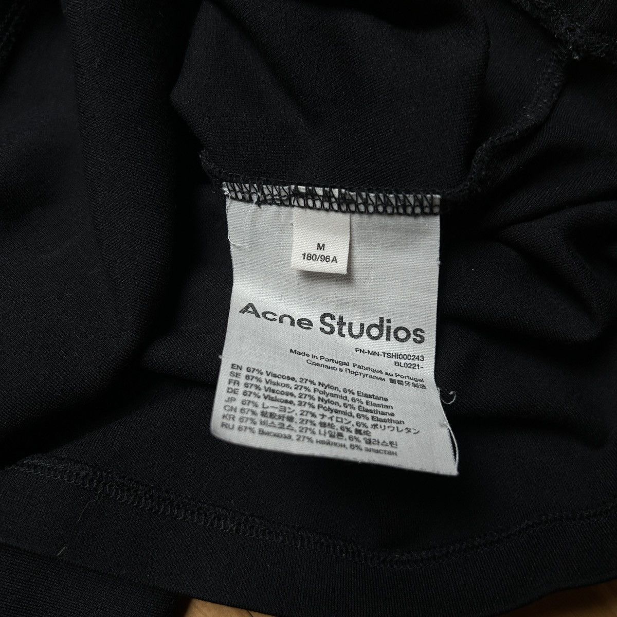 Acne Studios Acne Studios Logo rib tee black Size US M / EU 48-50 / 2 - 7 Thumbnail