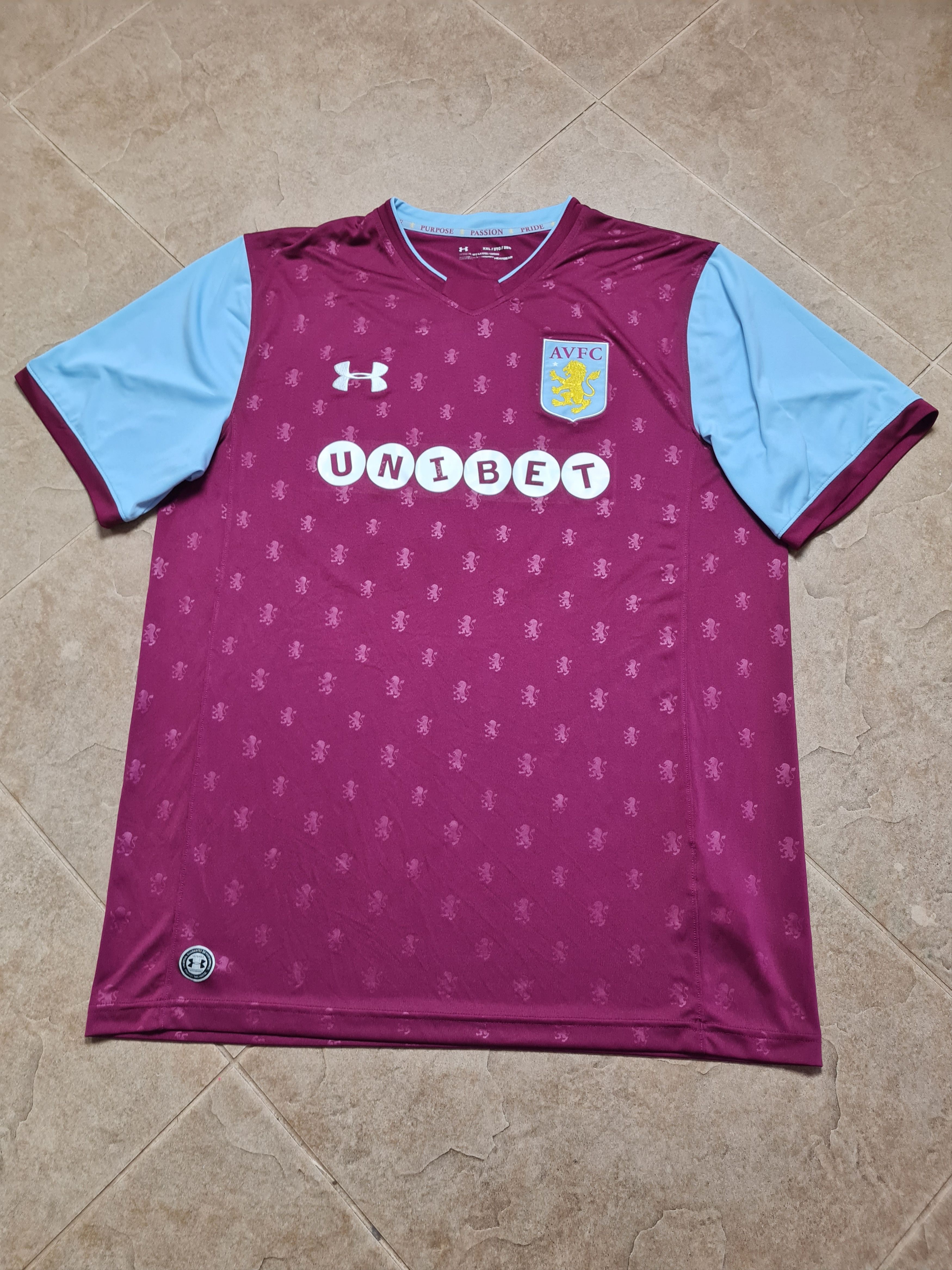 Under Armour Aston Villa Football shirt 2017 Soccer Trikot Under Armour Size US XXL / EU 58 / 5 - 4 Thumbnail