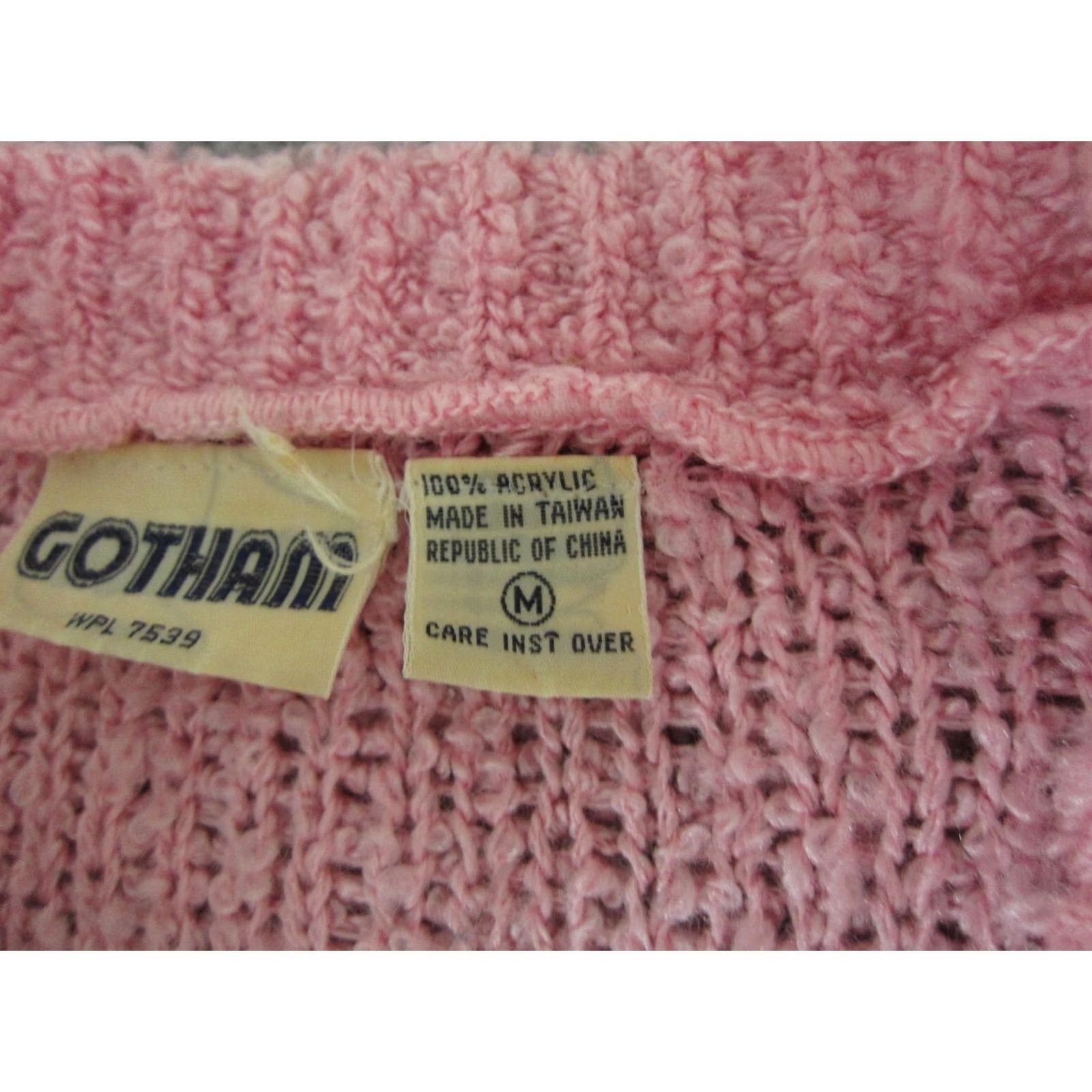 Vintage VINTAGE Gotham Sweater Womens Medium Pink Dip Dye Fuzzy Ladies V Neck 80s Size M / US 6-8 / IT 42-44 - 4 Thumbnail