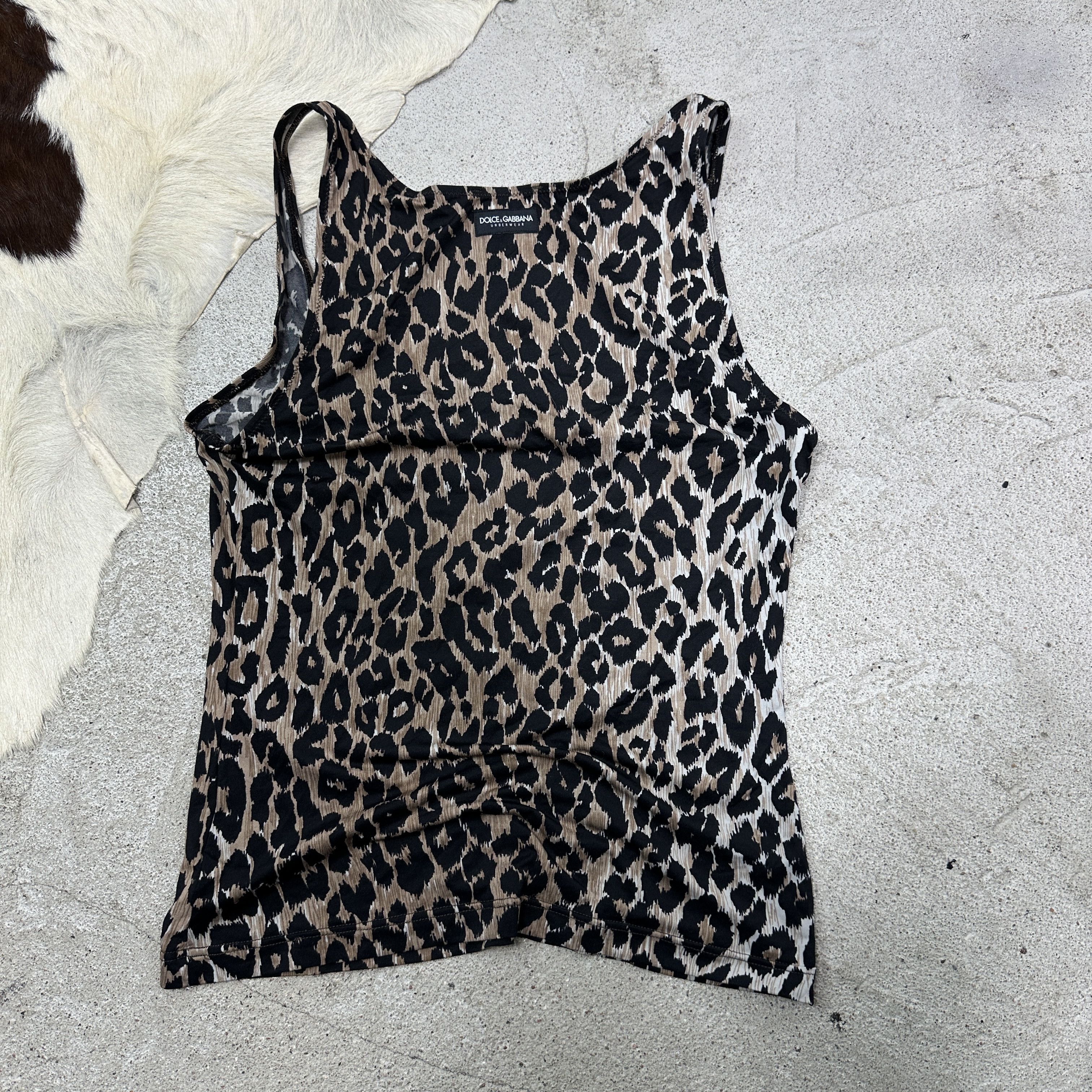 Dolce & Gabbana Vintage Old Money Preppy Dolce & Gabbana Cheetah Tanktop Y2K Size S / US 4 / IT 40 - 5 Thumbnail