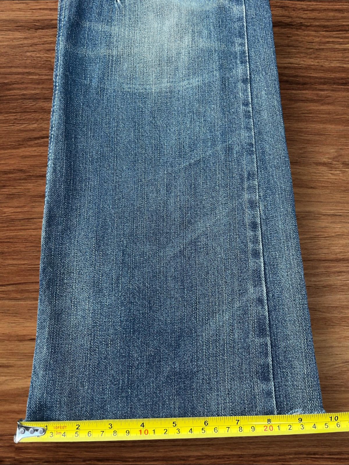 Japanese Brand Vintage Japan Jack Serika Mud Washed Twisted Flare Leg Jeans Size US 35 - 17 Thumbnail