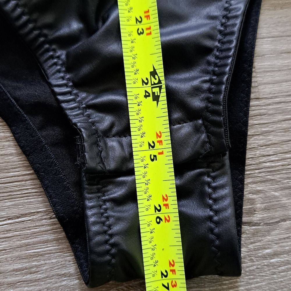 Other Spirit Bodysuit Pleather Sexy Sheer Lace Cup Small Black NWT Size S / US 4 / IT 40 - 6 Thumbnail