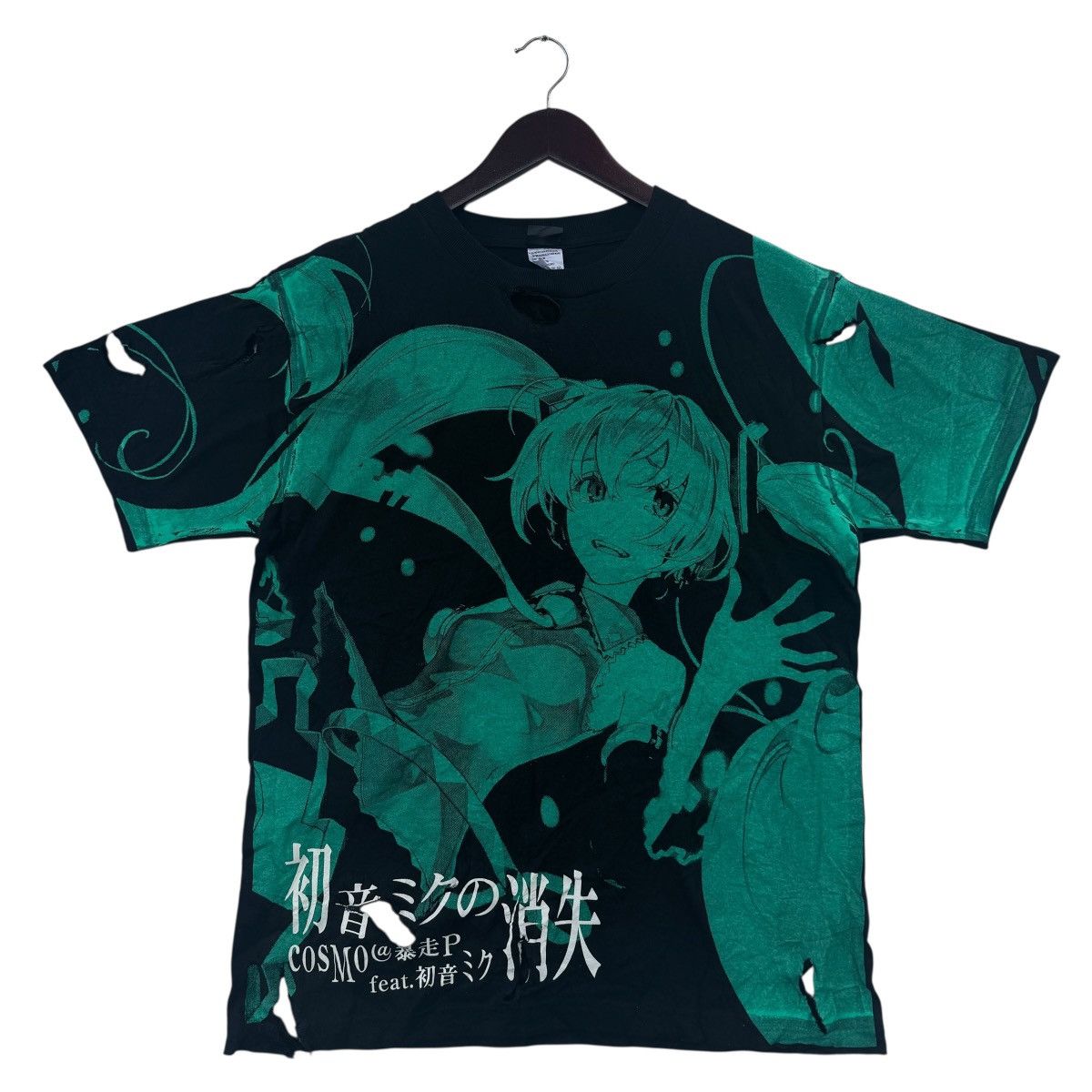 Japanese Brand Hatsune Miku Thrashed Tee Shirt Japanese Music Anime Manga Size US M / EU 48-50 / 2 - 1 Thumbnail