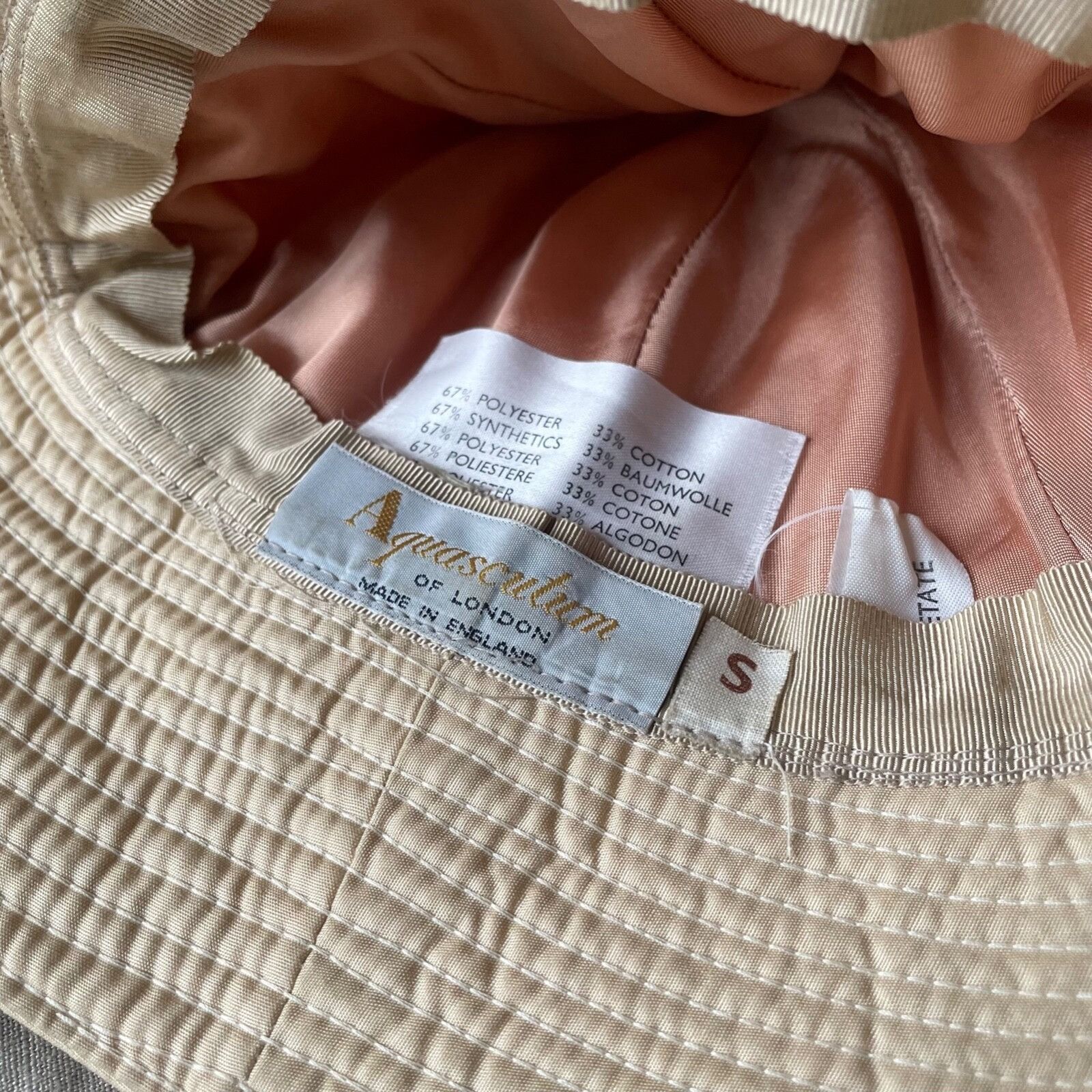 Aquascutum Aquascutum Vintage Beige Сloche Hat 9130AC Size ONE SIZE - 4 Thumbnail