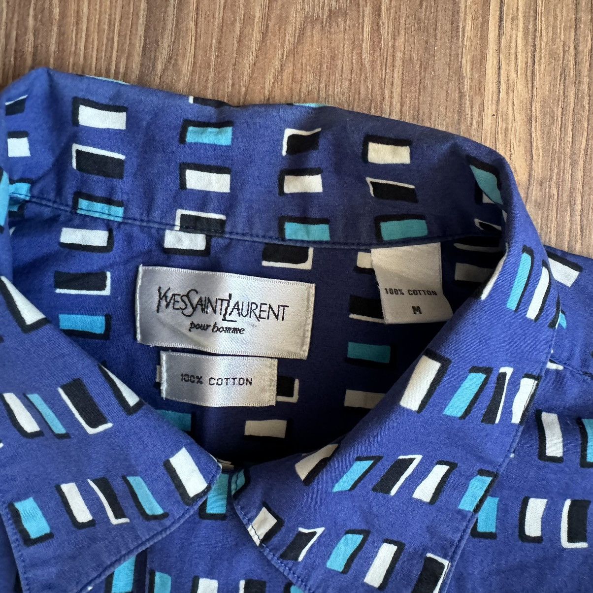 Yves Saint Laurent YSL Yves Saint Laurent Shirt Button Up Printed Graphic Vntg Size US M / EU 48-50 / 2 - 6 Thumbnail
