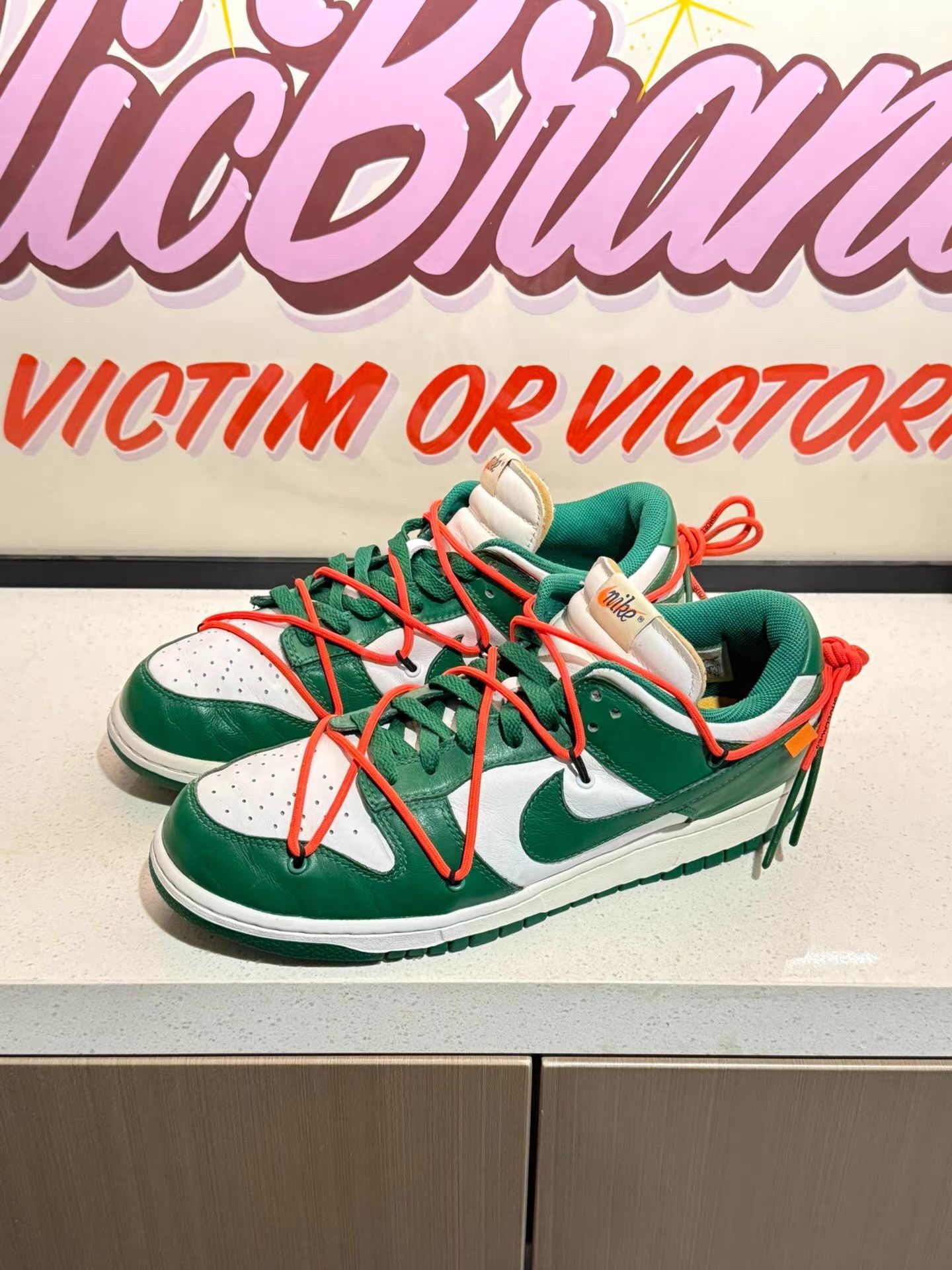 Off-White OFF-WHITE x Nike Dunk leather low-top sneakers Ｑ20 Size US 10 / EU 43 - 1 Thumbnail