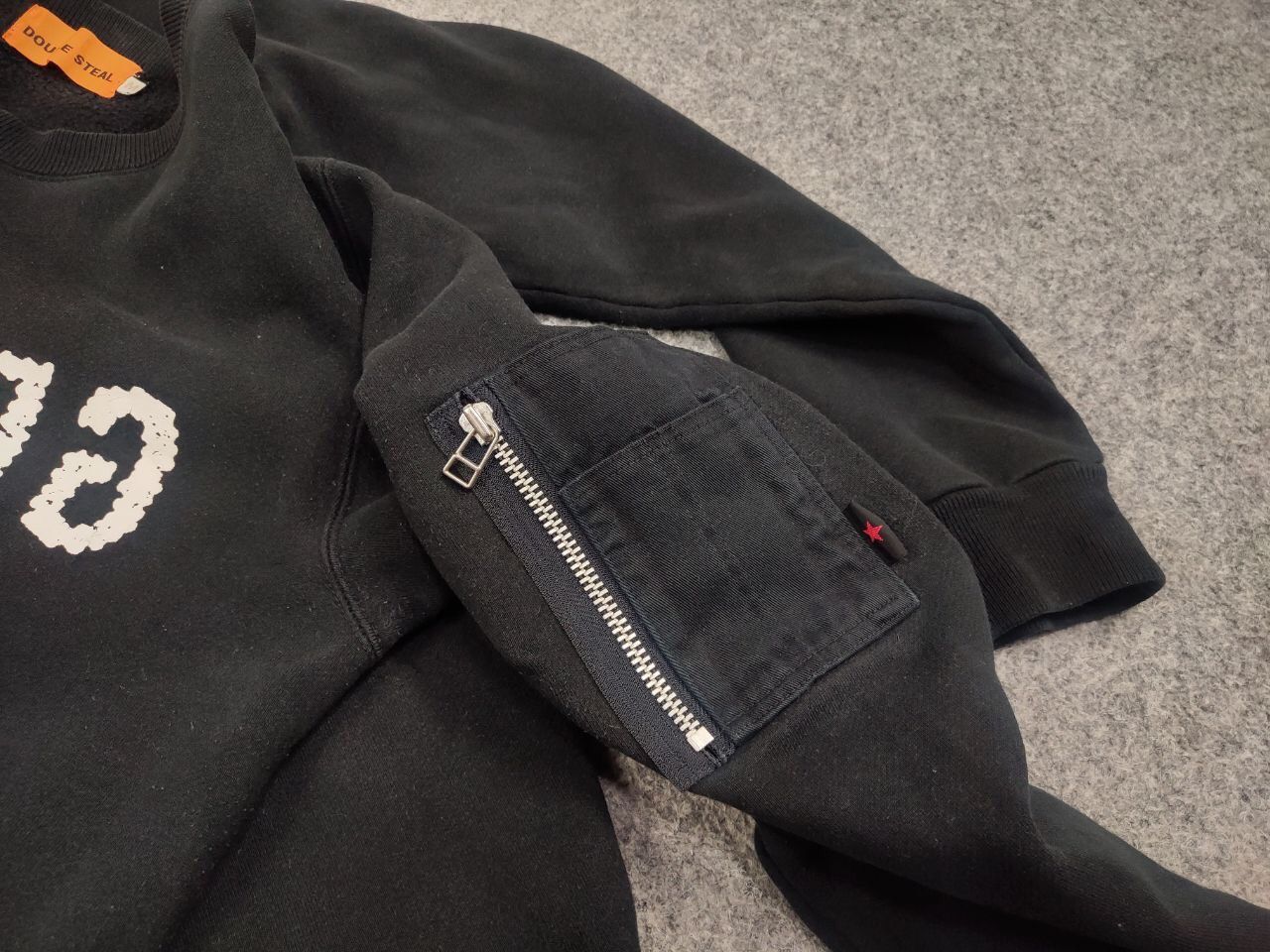 Japanese Brand Vintage 90's Double Steal Japanese Logo Black Sweatshirt Size US M / EU 48-50 / 2 - 15 Thumbnail