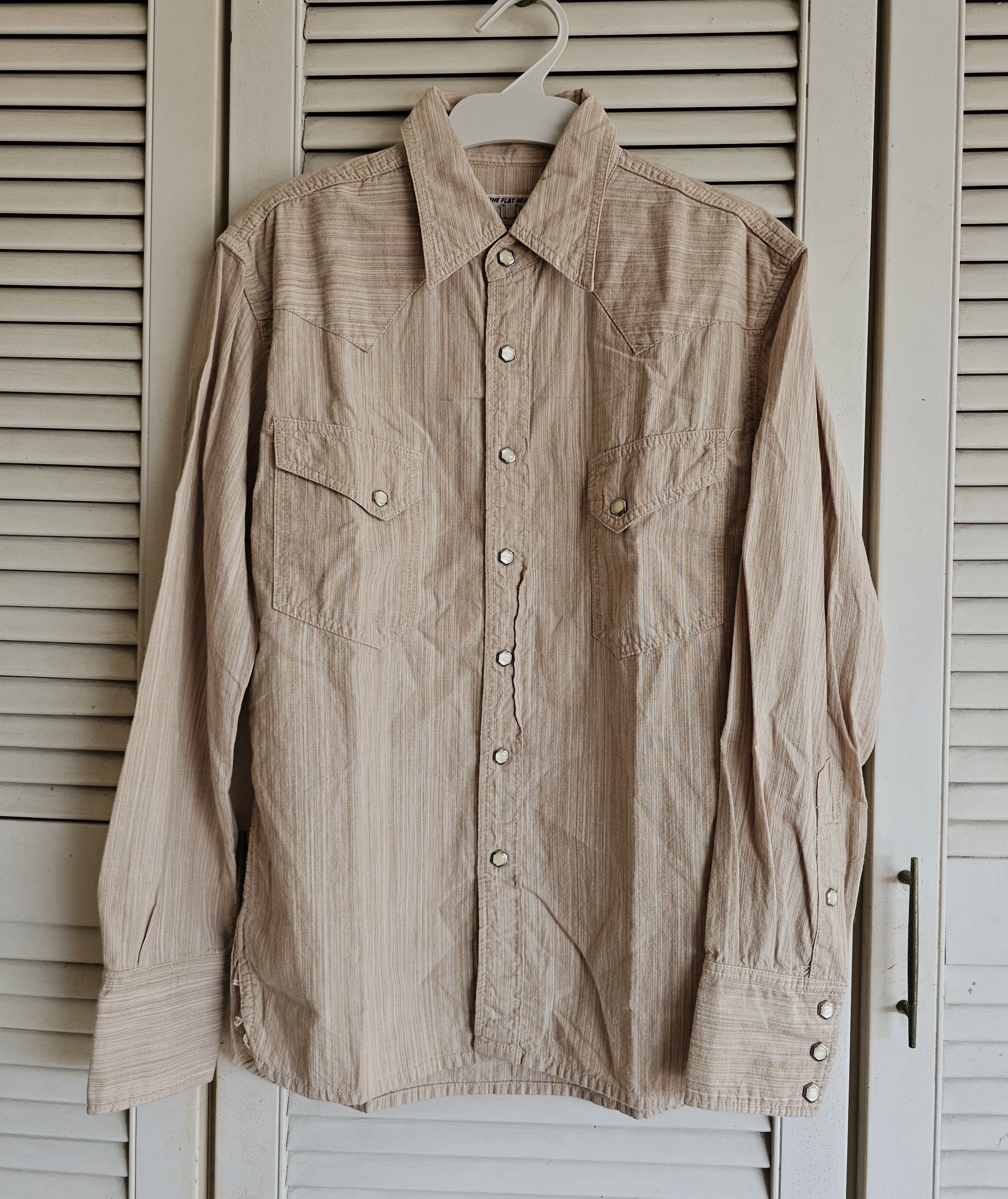 The Flat Head The Flat Head Long Sleeve Pearl Snap Brown Size US S / EU 44-46 / 1 - 1 Thumbnail