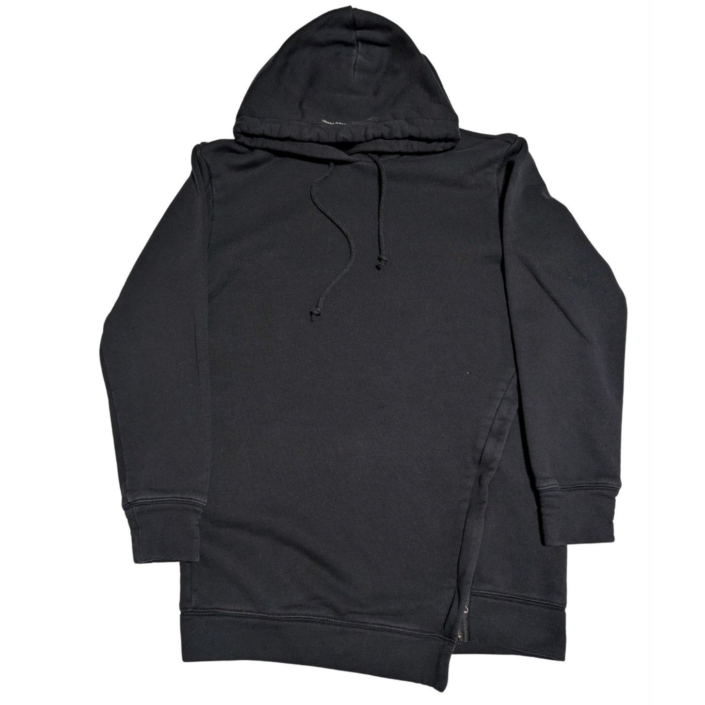 MO&Co Black Longline Cotton Hoodie Sweatshirt Size S Womens