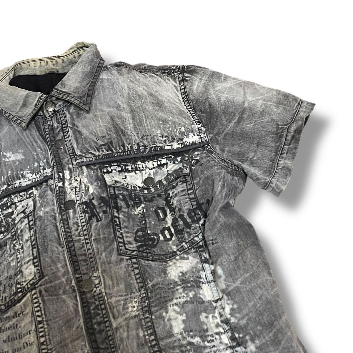 In The Attic 🇯🇵 IN THE ATTIC POEM PUNK GOTHIC DOUBLE LAYER JACKET Size US L / EU 52-54 / 3 - 4 Thumbnail