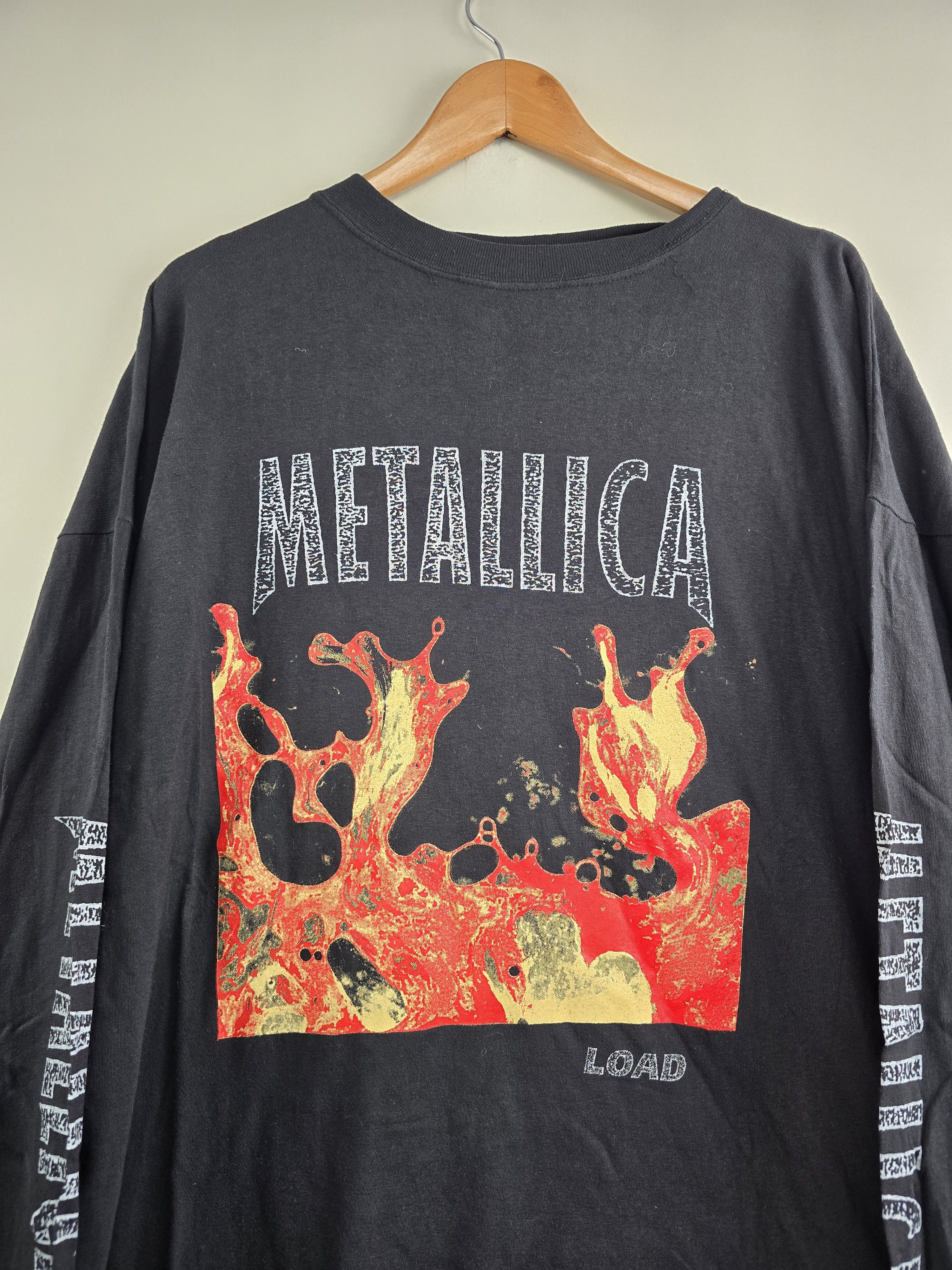 Band Tees × Metallica × Vintage 90s Metallica Load Long-sleeved XL 25.5" 30" Size US XL / EU 56 / 4 - 4 Thumbnail