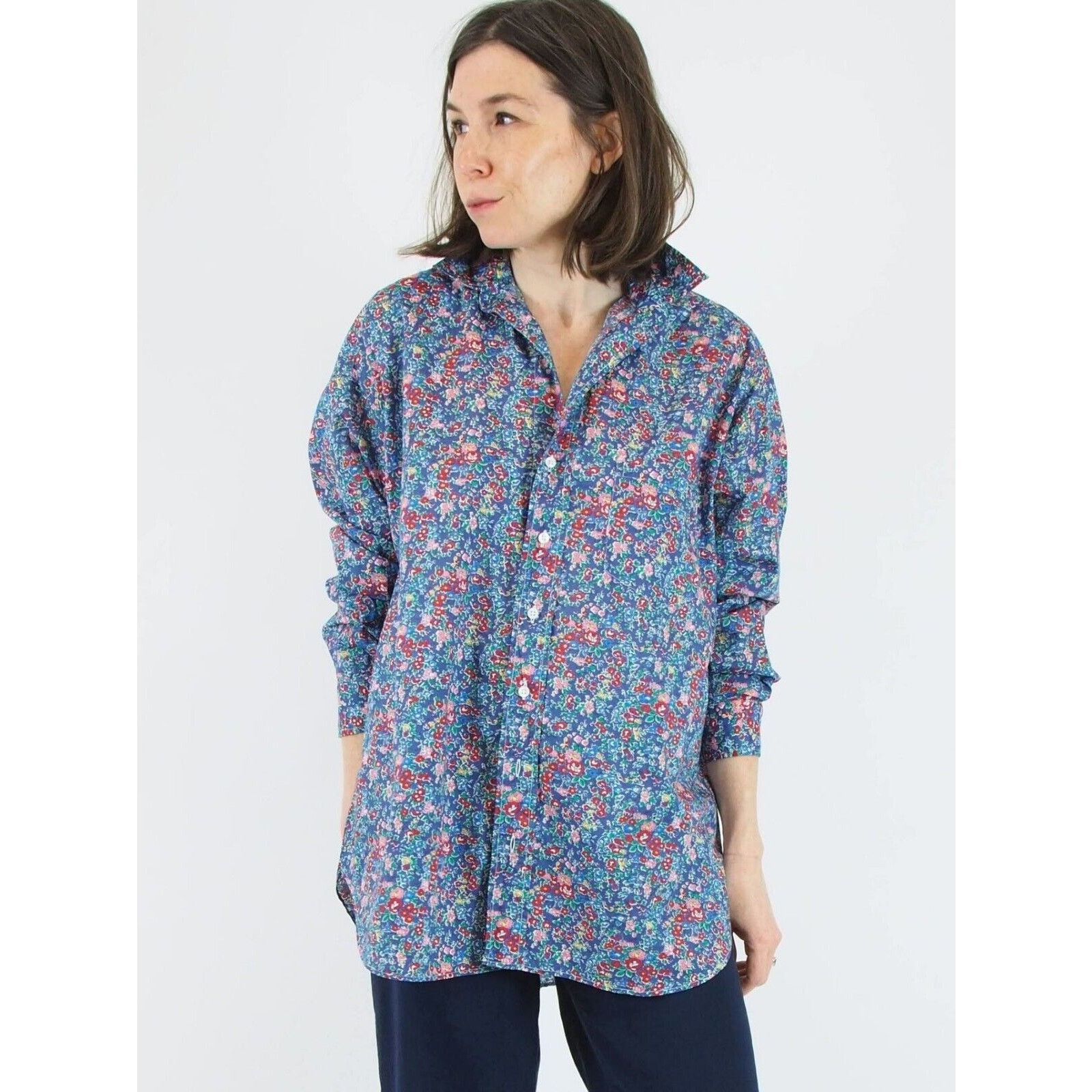 Frank & Eileen Frank & Eileen Silvio Untuckable Woven In Italy Shirt Floral Size S / US 4 / IT 40 - 1 Thumbnail