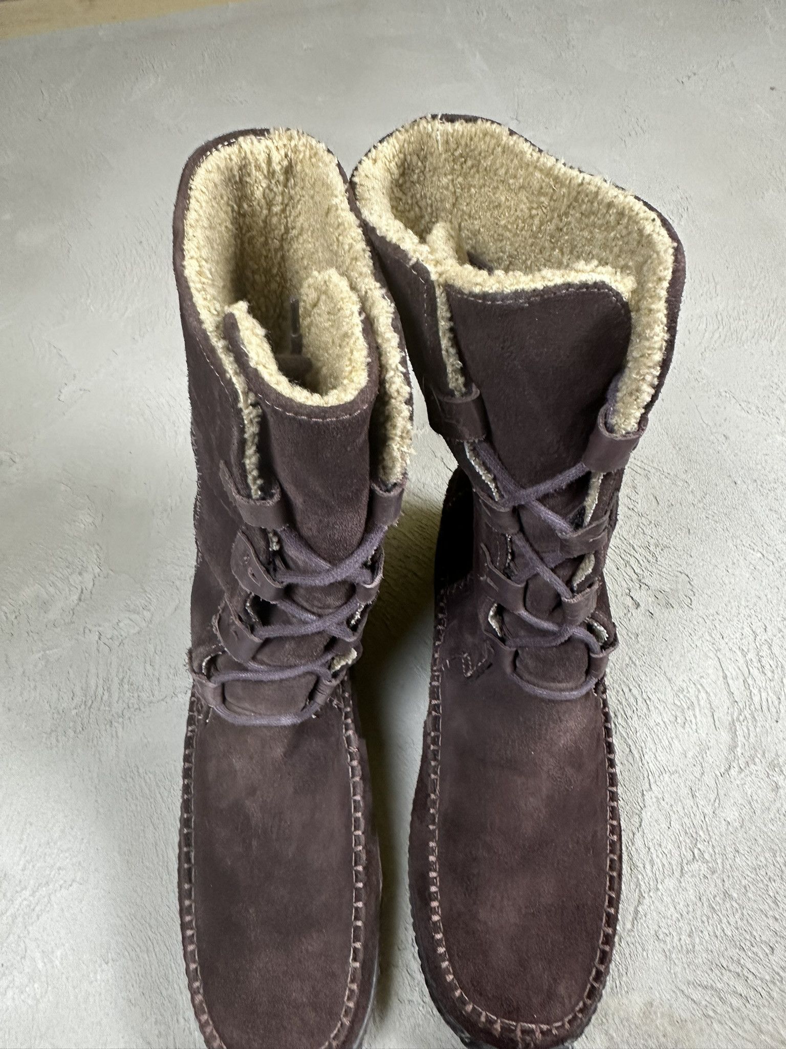 Timberland Vintage Y2k Timberland Suede Sherpa Womens Boots Size US 9 / IT 39 - 3 Thumbnail
