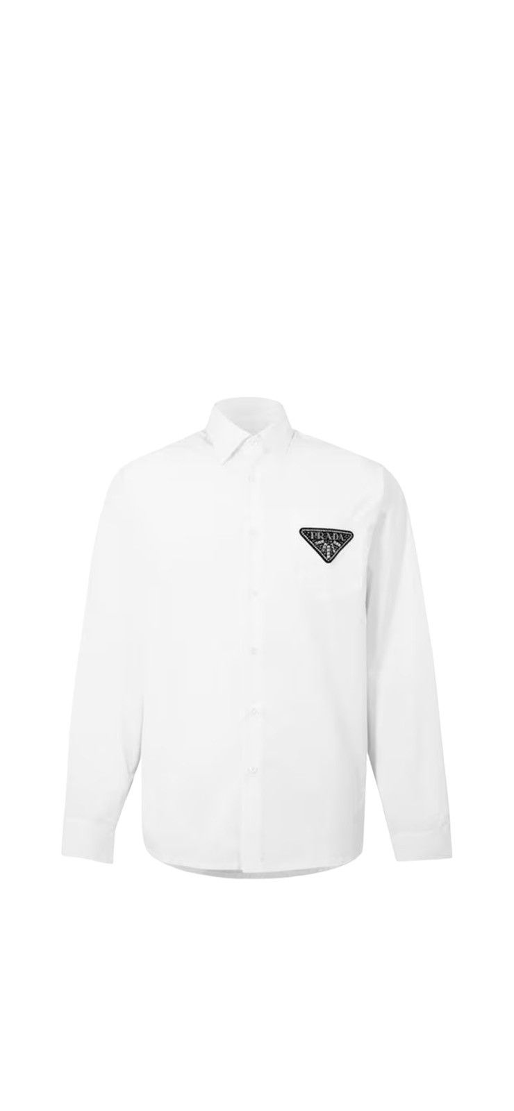 image of Prada Poplin Shirt in White, Men's (Size XL)