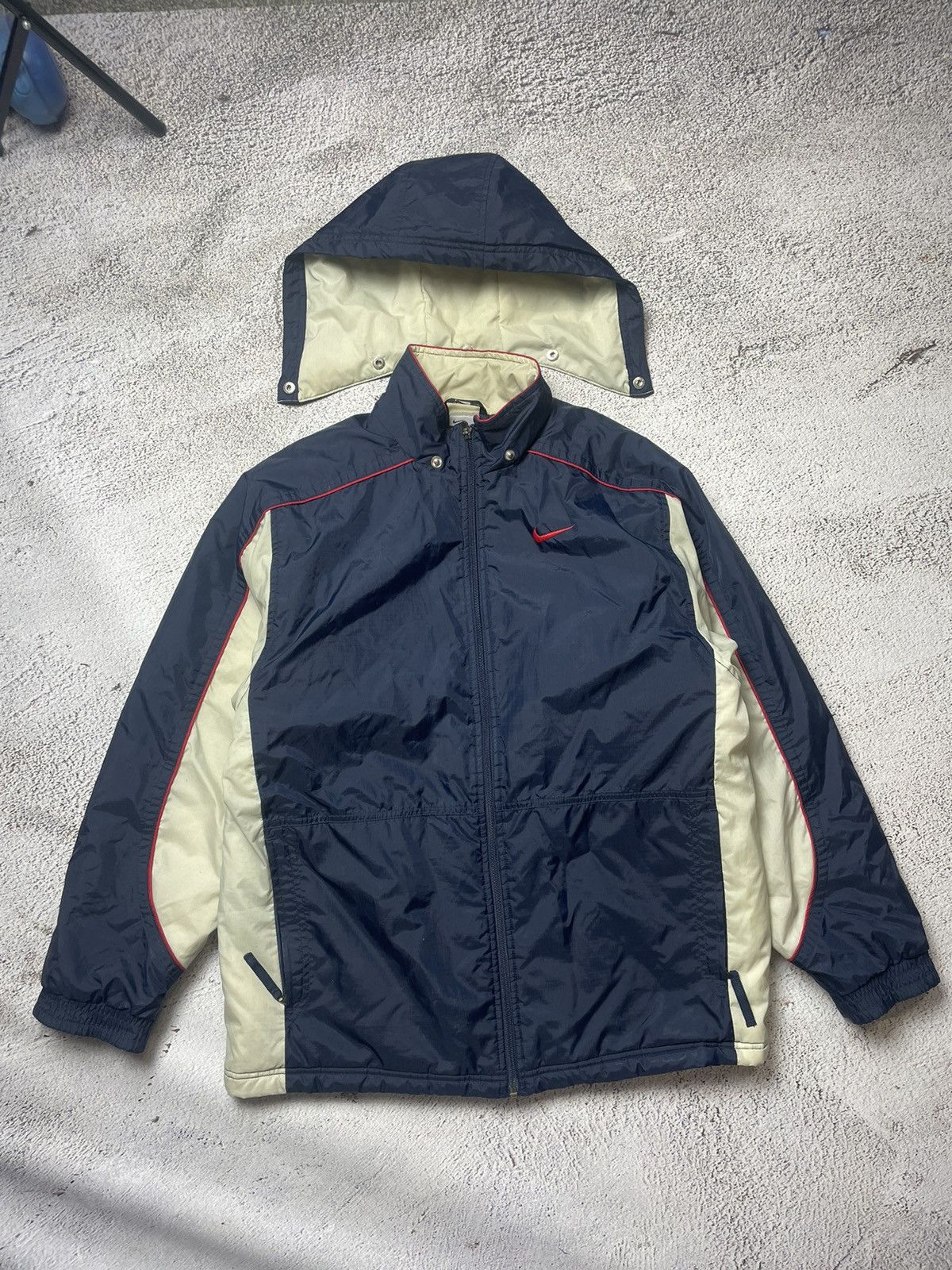 Nike Nike puffer Jacket y2k 00s with hood Size US XL / EU 56 / 4 - 1 Thumbnail