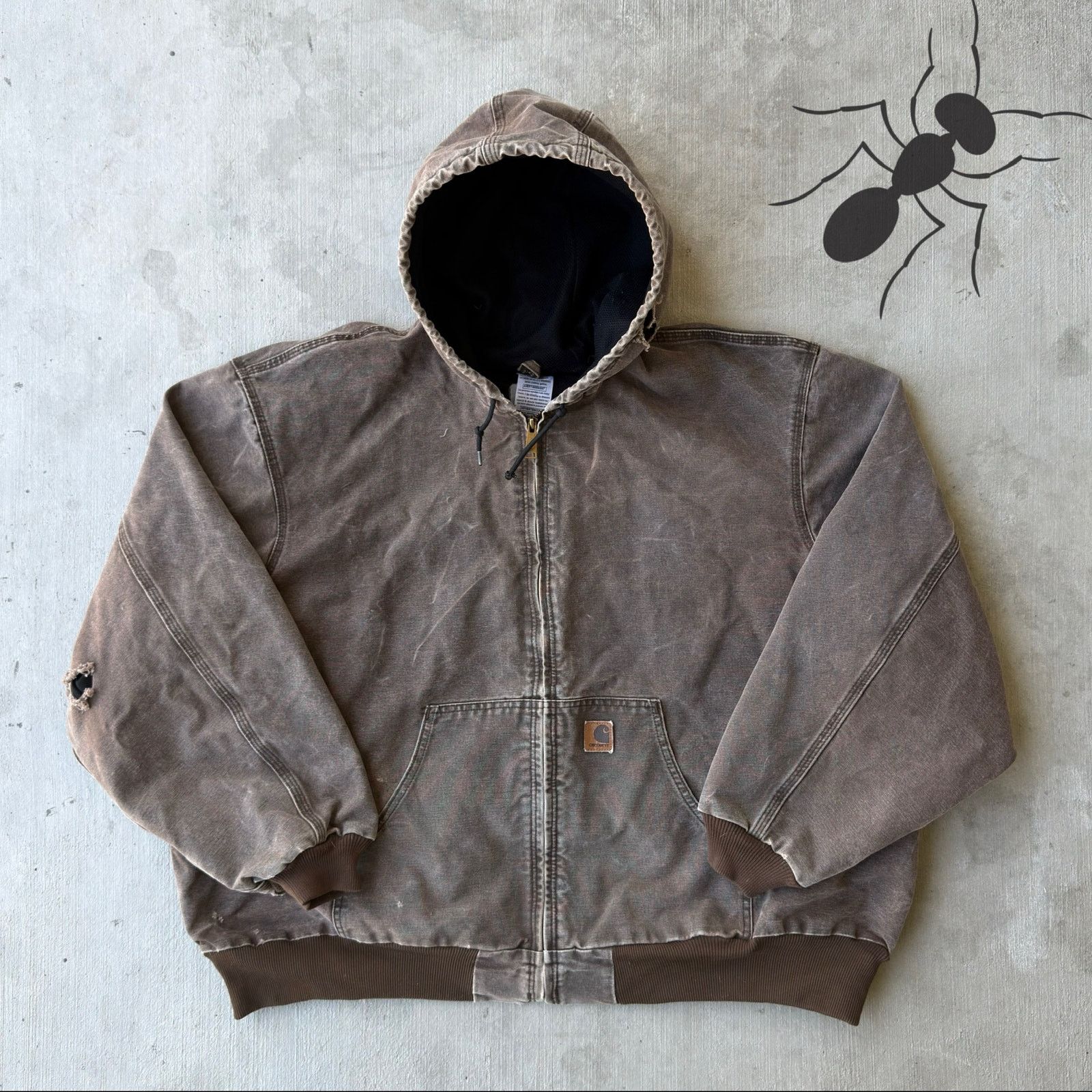 Carhartt × Vintage Carhartt J25 CHT brown hooded work wear jacket Size US XXL / EU 58 / 5 - 1 Thumbnail