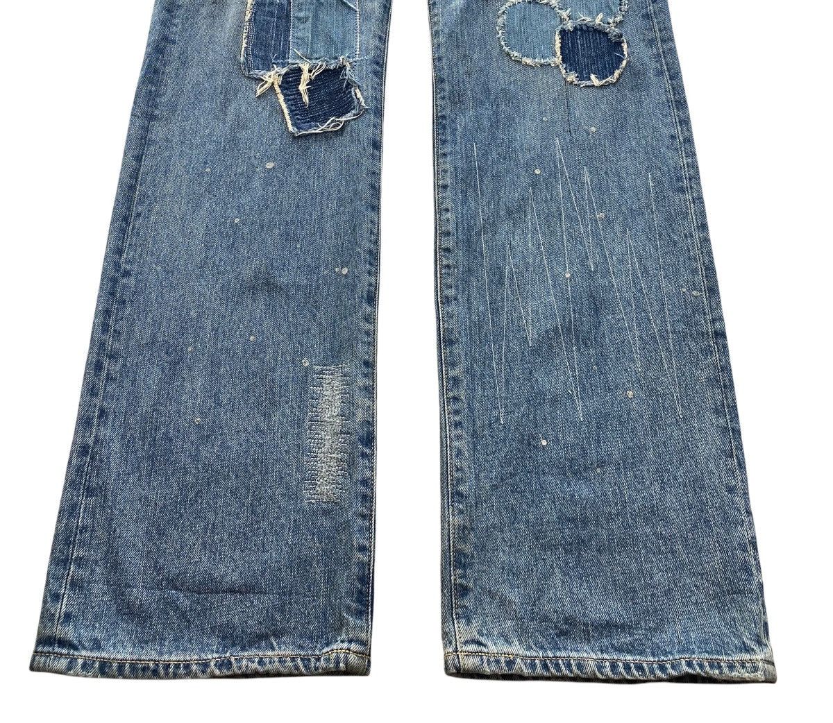 Avirex Avirex Distressed Patch Work Style Straight Leg Jeans Size US 30 / EU 46 - 5 Thumbnail