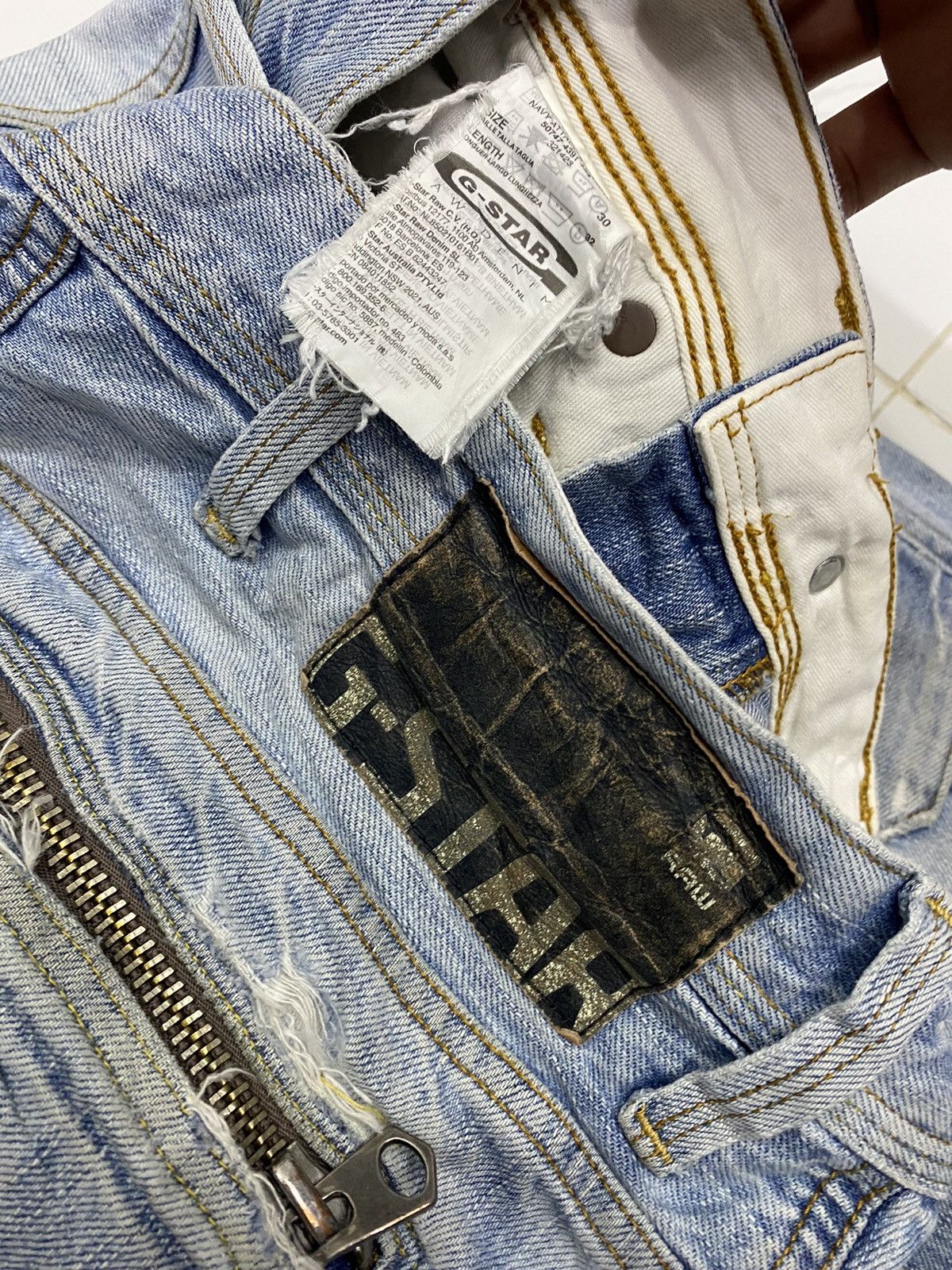 G-Star × Hysteric Glamour RARE🔥G STAR RAW DENIM MULTI POCKET DISTRESSED DENIM JEANS Size US 30 / EU 46 - 8 Thumbnail