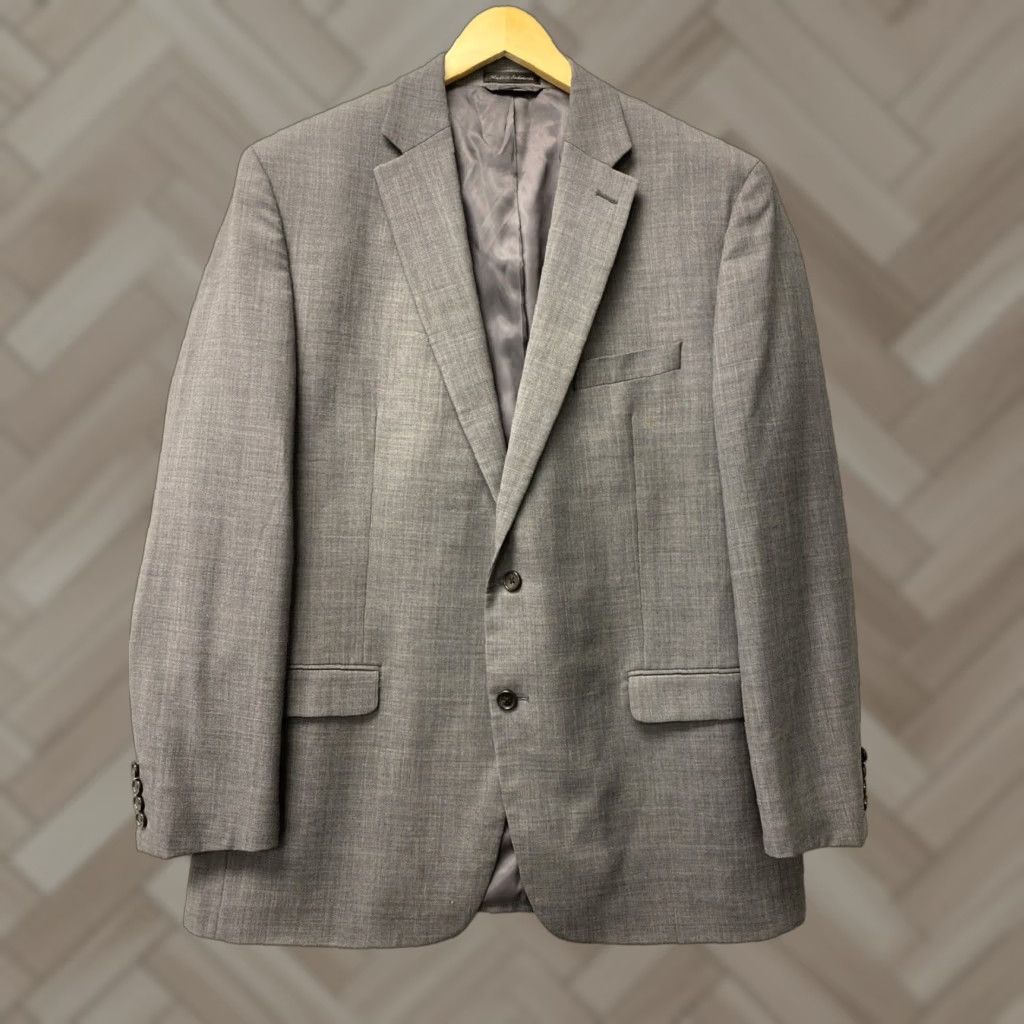 Ralph Lauren Gray Blazer RRL Jacket 44 L Super Fine Wool /102-54