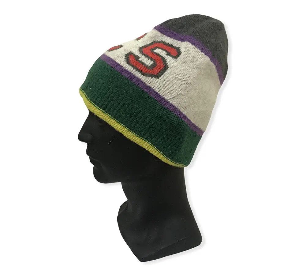 Japanese Brand × Vintage Japanese Brand Stripe Design Beanie Hat Size ONE SIZE - 1 Thumbnail