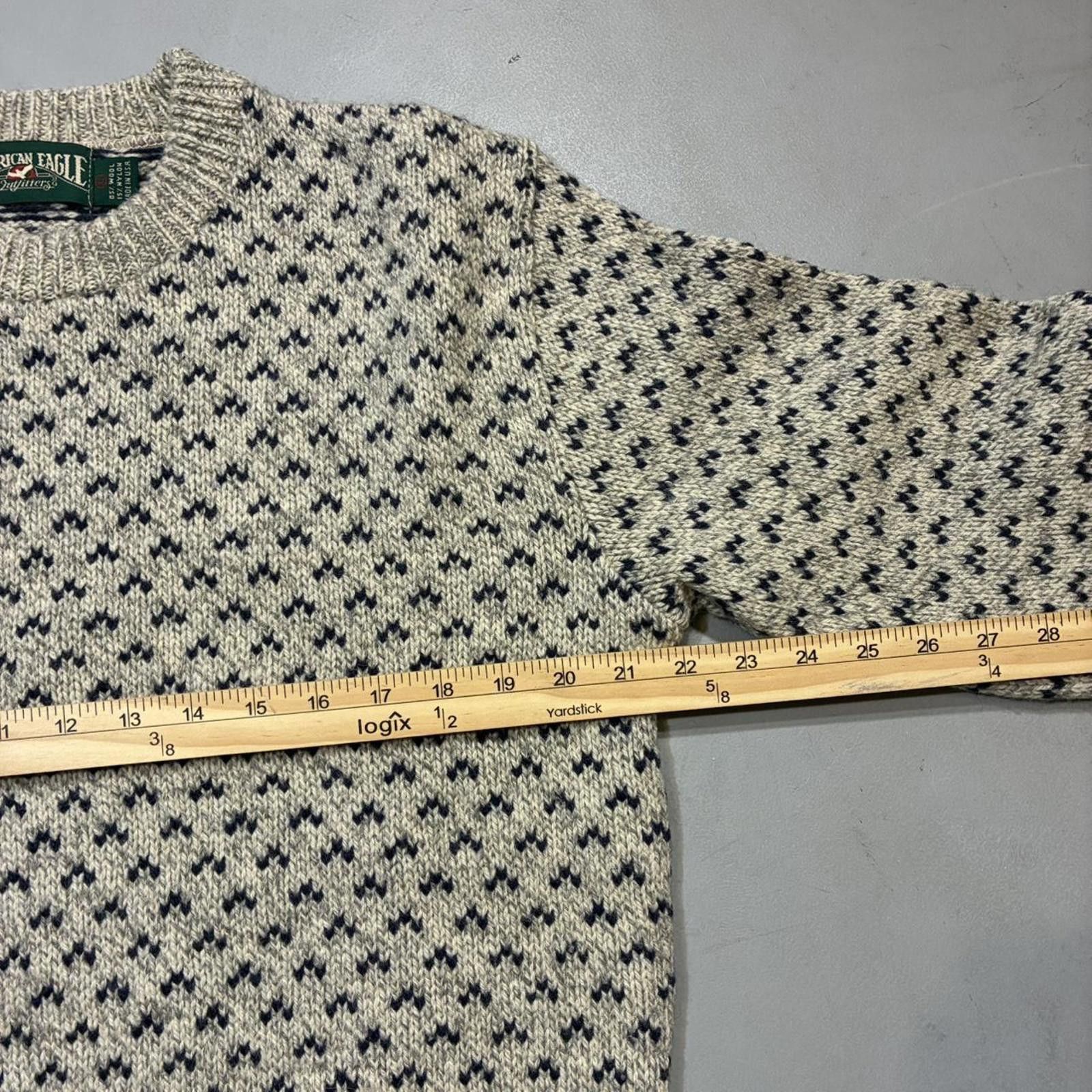 American Eagle Outfitters Vintage 1980's American Eagle Knit Wool Fishermans Sweater Size US L / EU 52-54 / 3 - 6 Thumbnail
