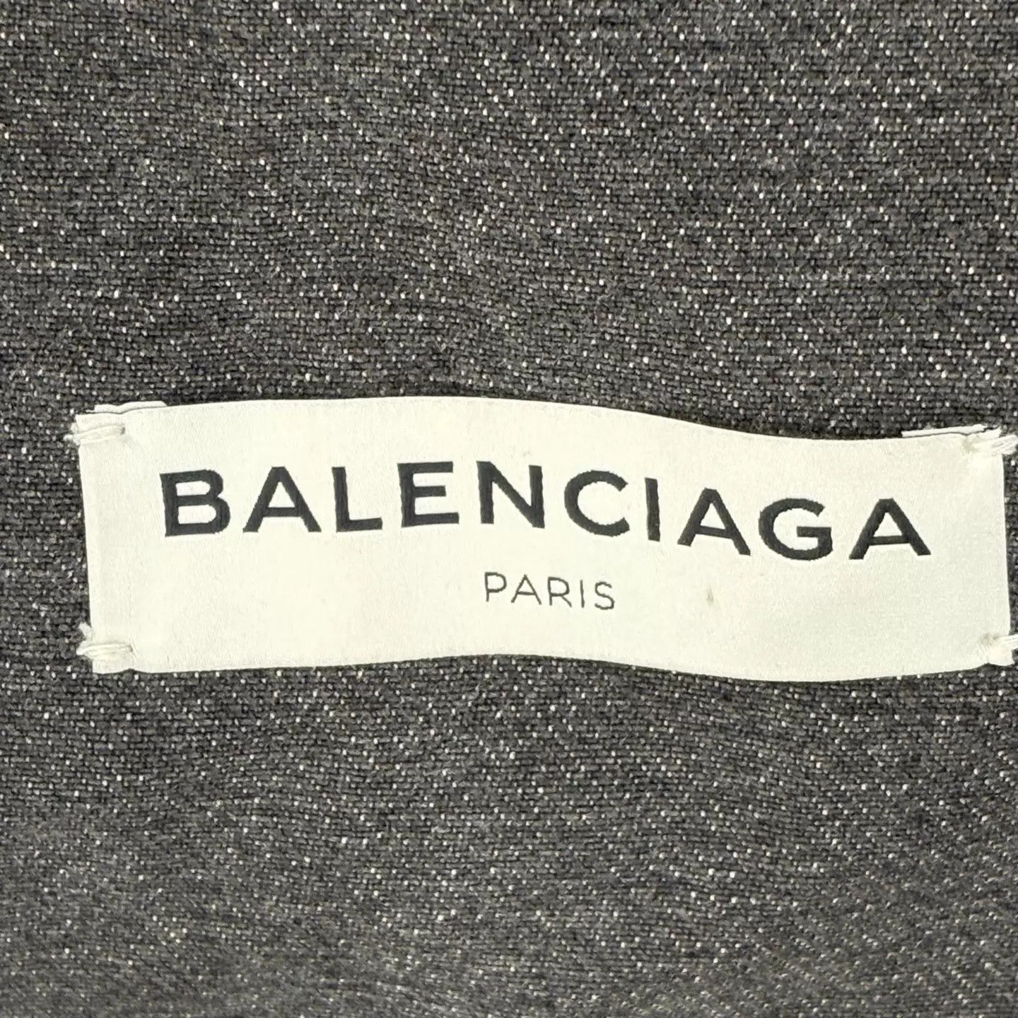 Balenciaga BLCG Washed Logo Denim Jacket Gray NWT 36 Size XS / US 0-2 / IT 36-38 - 3 Thumbnail