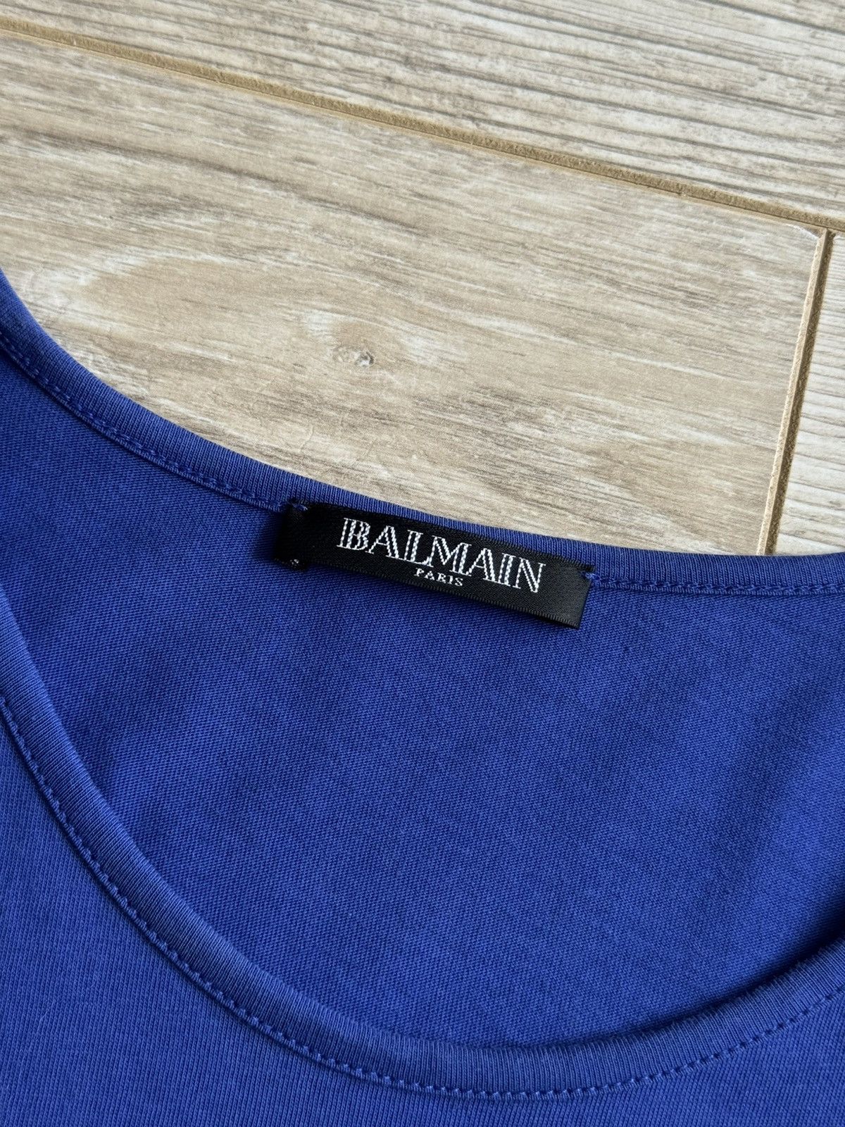 Balmain Balmain Blue Cotton Iconic Tank Top Size S / US 4 / IT 40 - 13 Thumbnail
