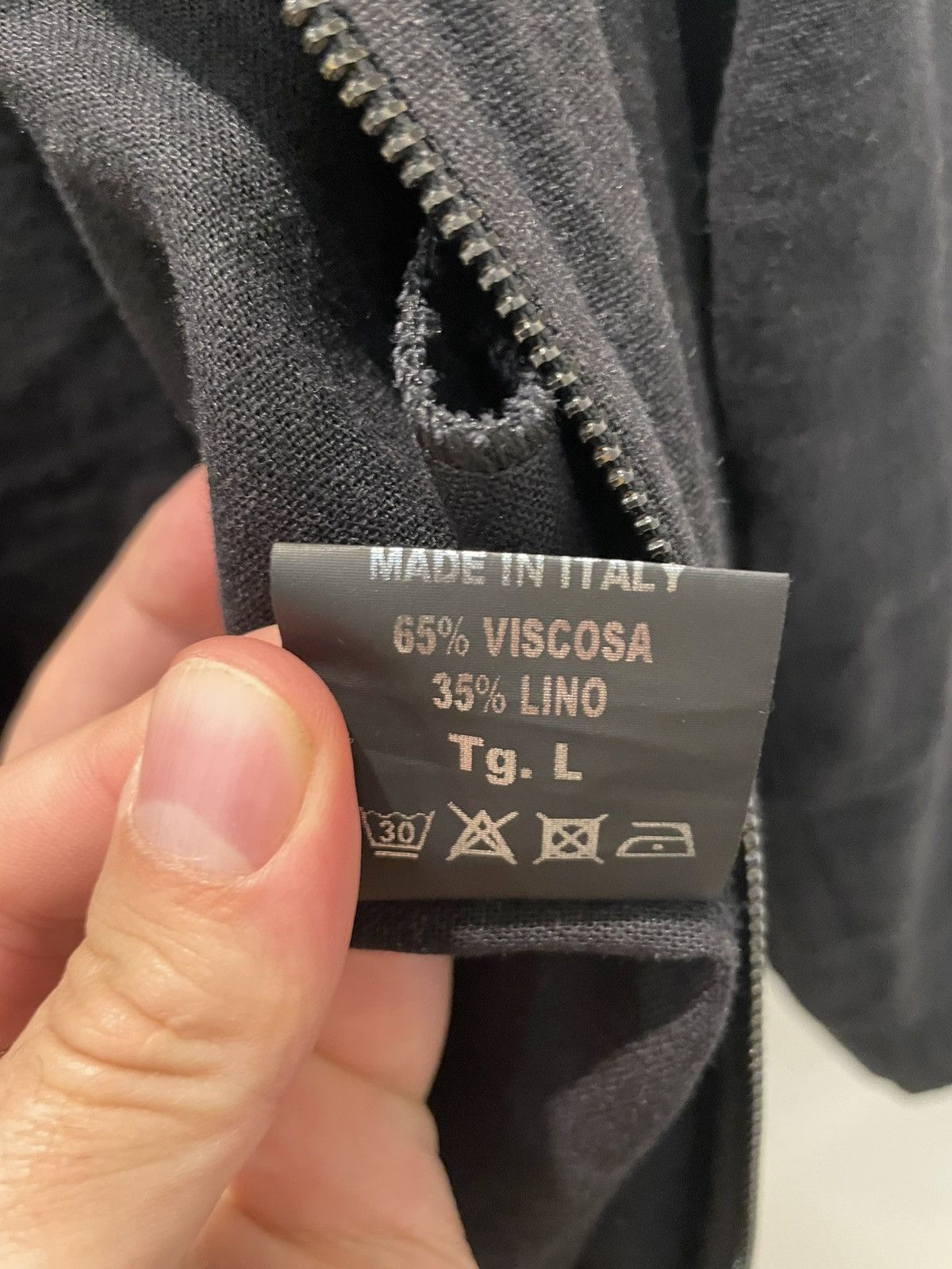 La Haine Inside Us LA HAINE INSIDE US - Linen Bomber Jacket - Sz L - Black Size US L / EU 52-54 / 3 - 7 Thumbnail