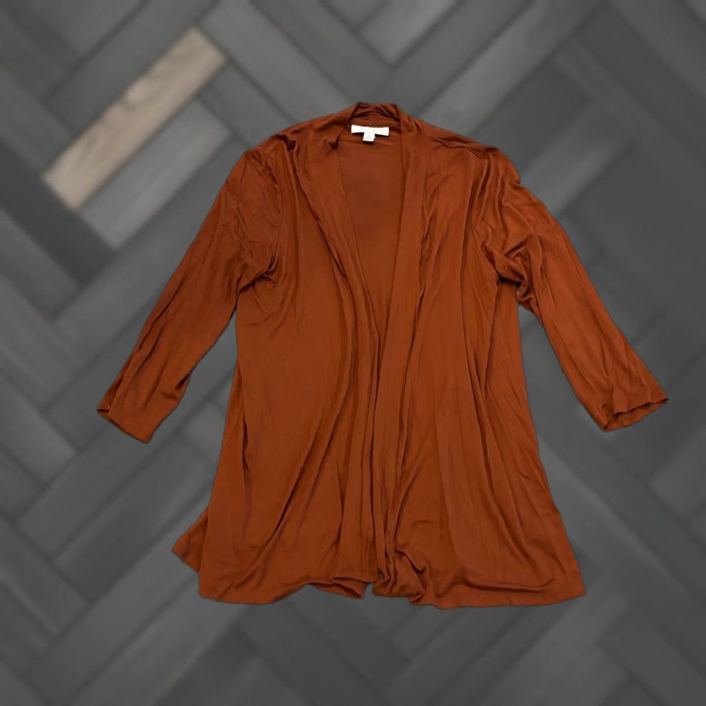 Nine West Nine West Cardigan Sweater Women's XL Brown Open Lightweight Stretch Casual Knit Open Front Size XL / US 12-14 / IT 48-50 - 1 Thumbnail